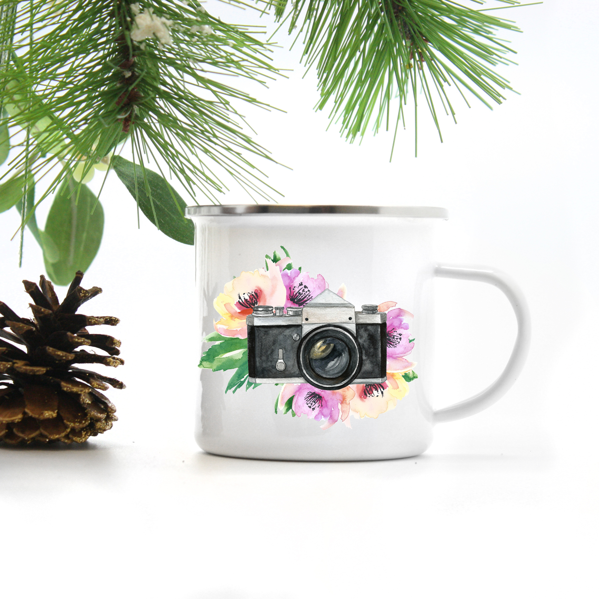 Coffee Mug for a photographer by Bessie Young Photography - Metal Camp Mug - Metal Coffee Mug