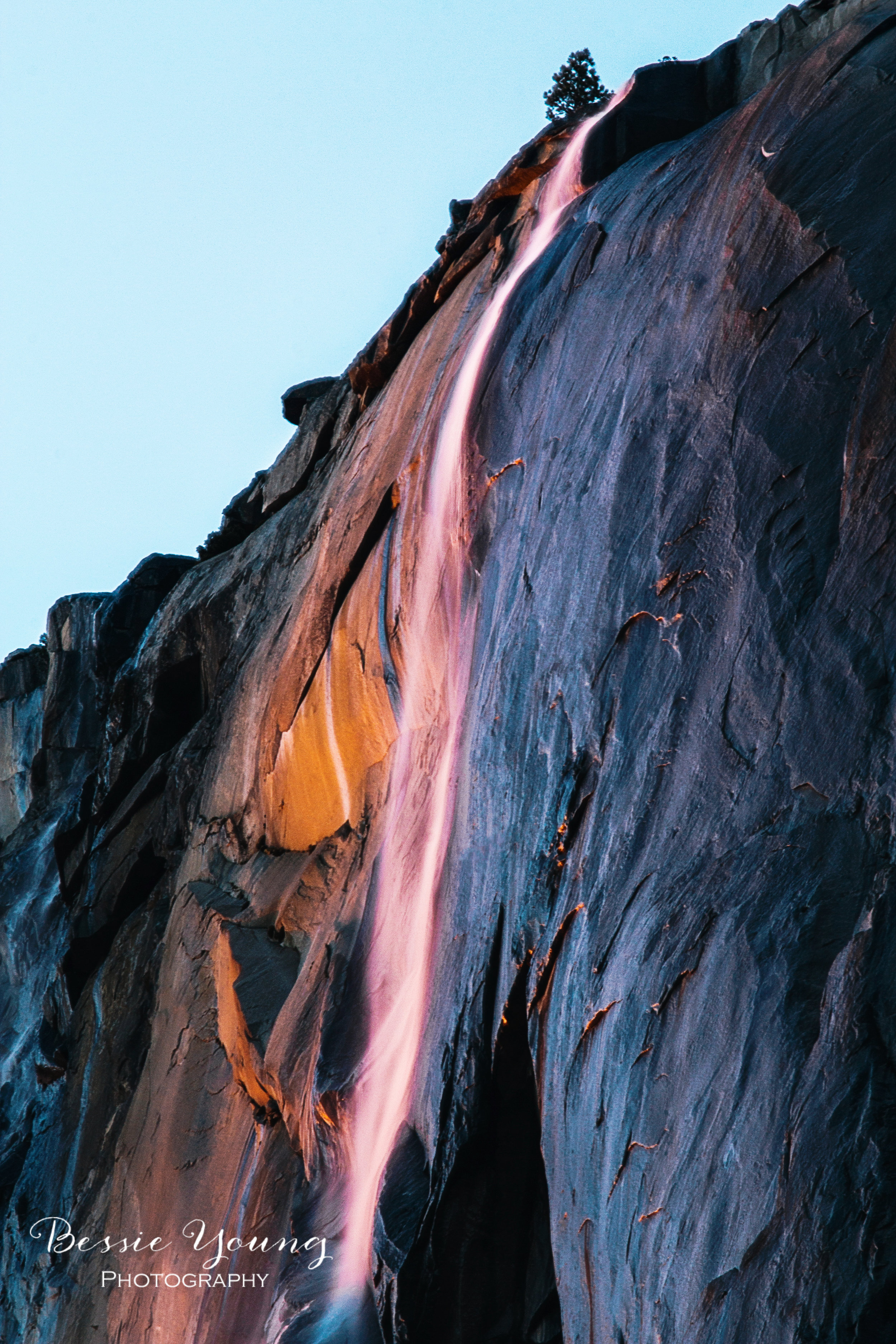 Yosemite Firefalls - El Capitan Horsetail Falls by Bessie Young Photography