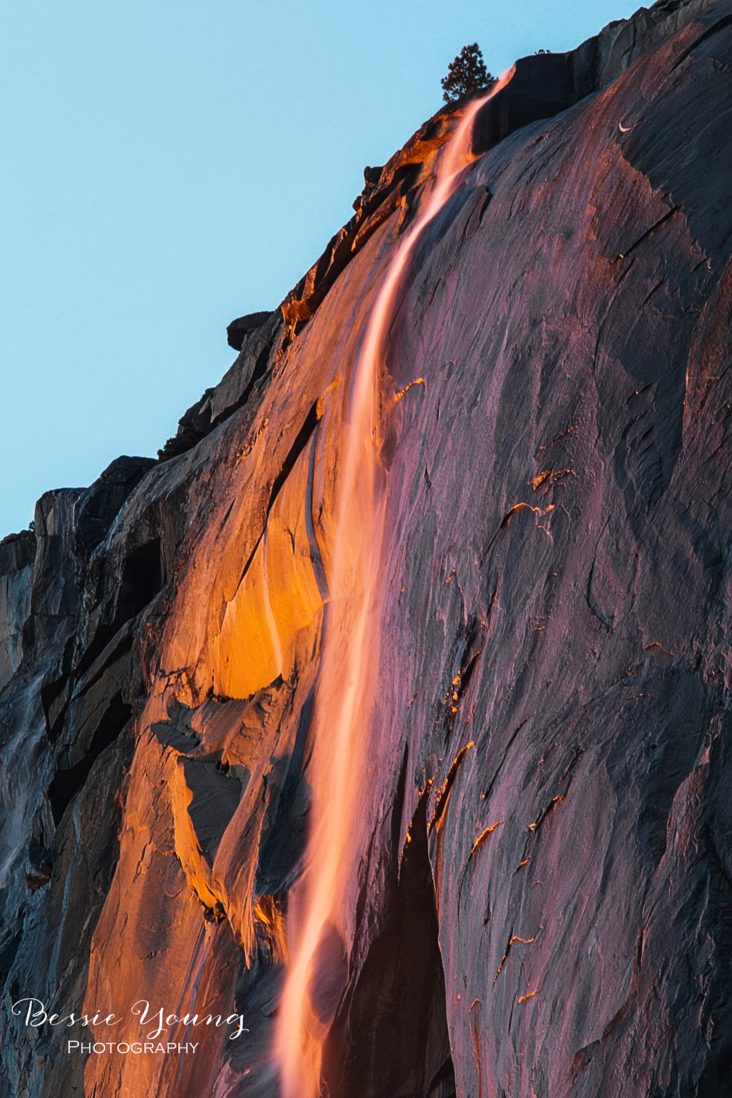 Yosemite Firefalls - El Capitan Horsetail Falls by Bessie Young Photography