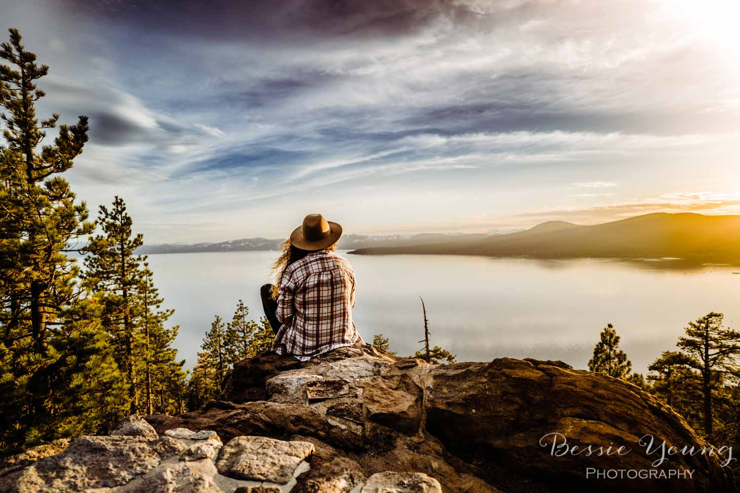 Tahoe Lake Sunset Incline Village Landscape Photography by Bessie Young Photography