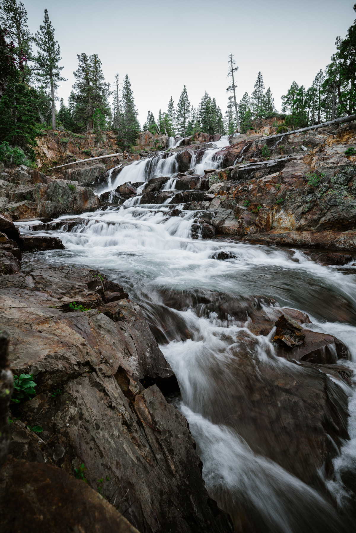 How to Photograph Waterfalls - Glenn Alpine Waterfall South Lake Tahoe -Landscape Photography by Bessie Young Photography