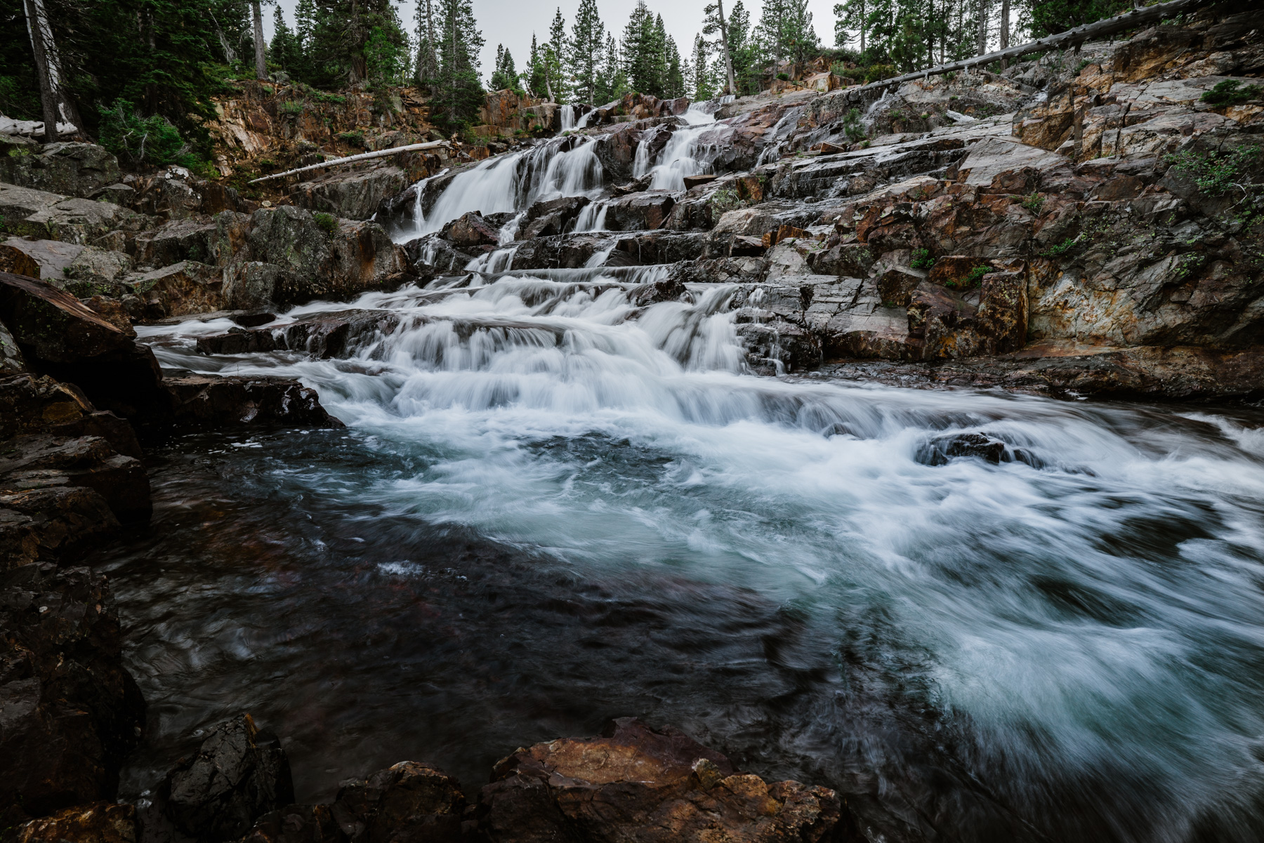 How to Photograph Waterfalls - Glenn Alpine Waterfall South Lake Tahoe -Landscape Photography by Bessie Young Photography