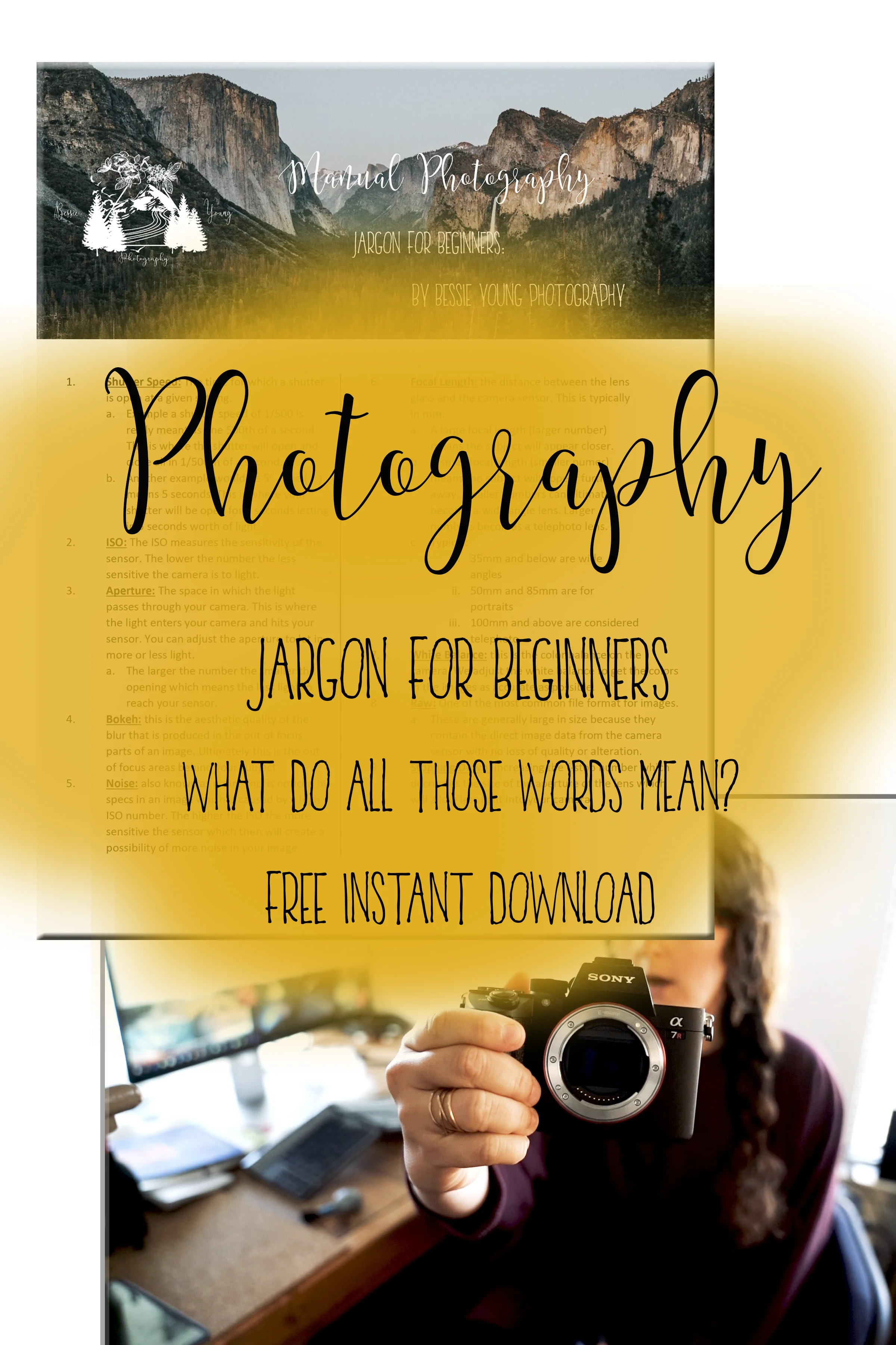 Manual Photography Jargon for Beginners by Bessie Young Photography - Free Downloadable guide photography cheat sheet.jpg