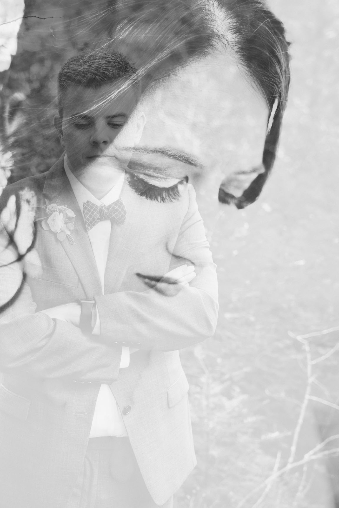Double Exposure Inspiration by Bessie Young Photography - Mountain Wedding Inspiration 