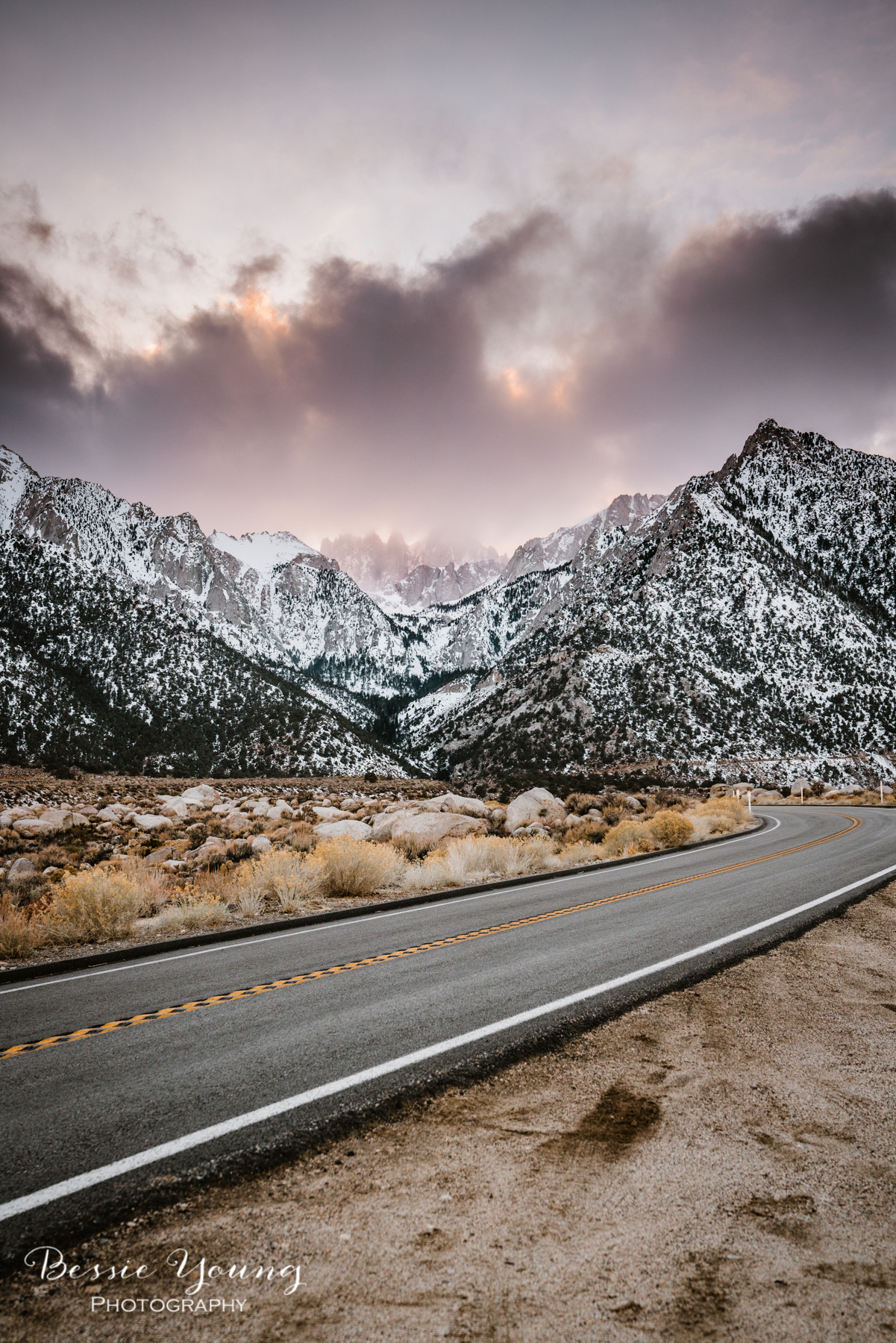 Alabama Hills California Sunset - Fine Art Photography by Bessie Young Photography