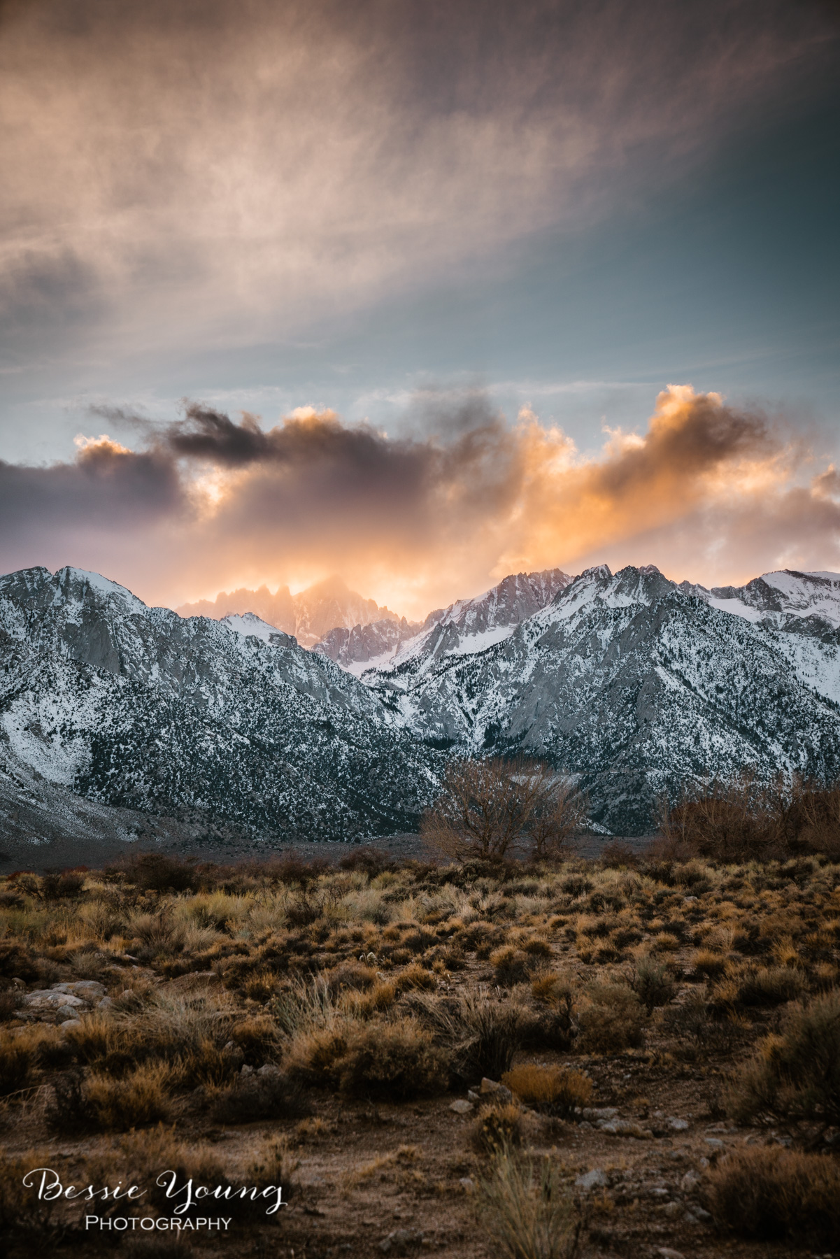 Alabama Hills California Sunset - Fine Art Photography by Bessie Young Photography