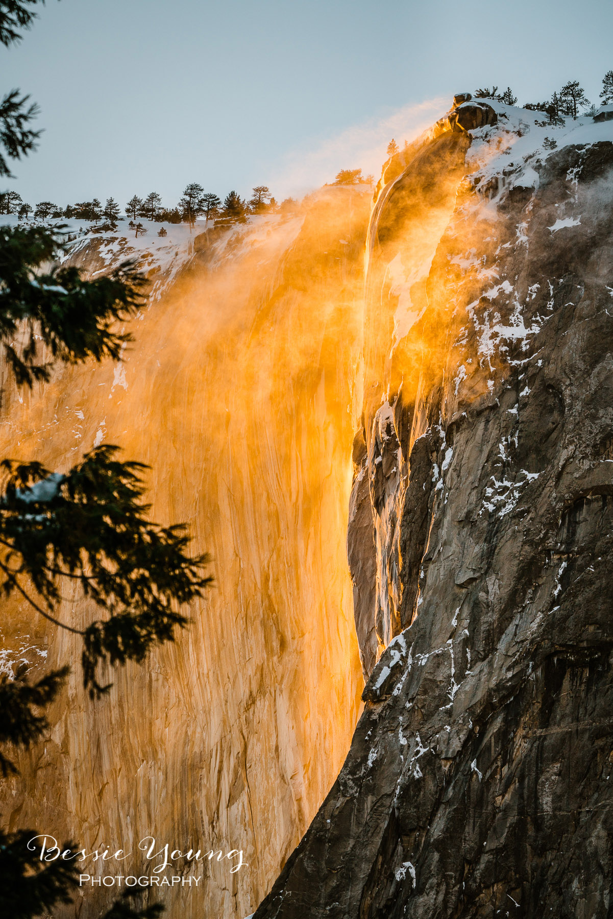 Yosemite National Park Firefall 2019 - Horsetail Fall - Landscape Photography by Bessie Young Photography - Yosemite National Park Photography 