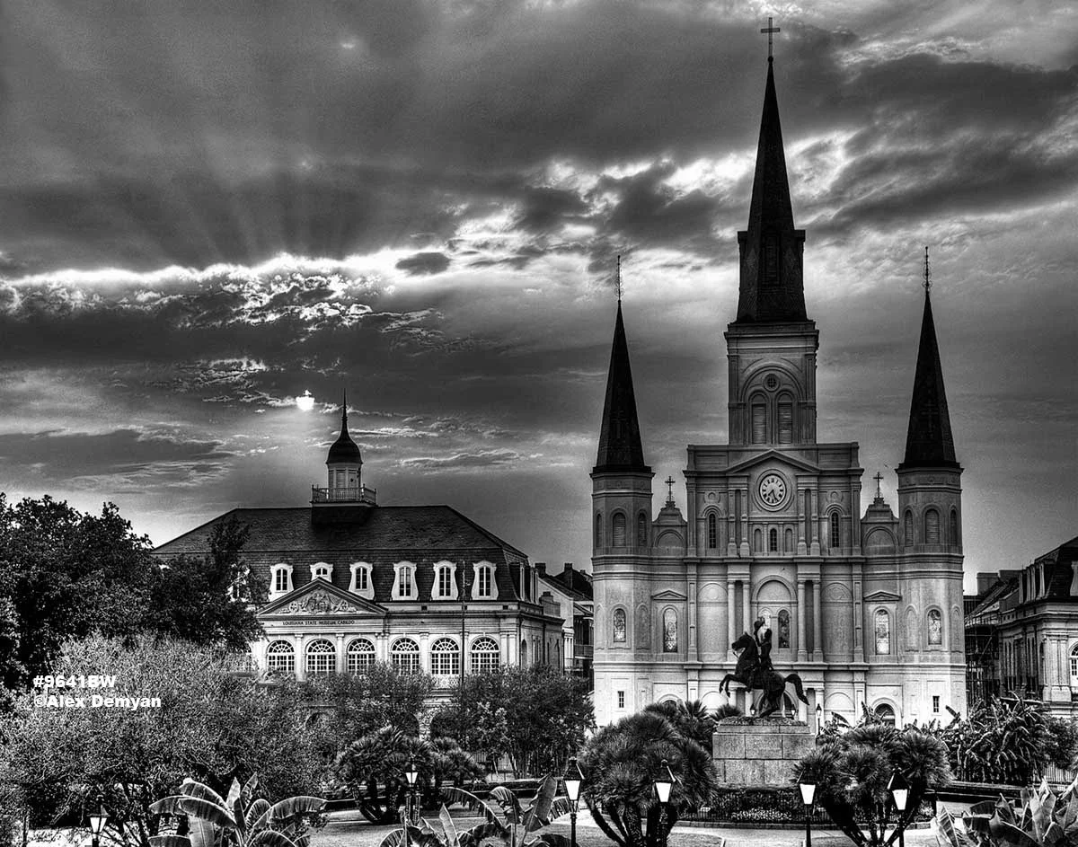 BW Sunset over French Quarter