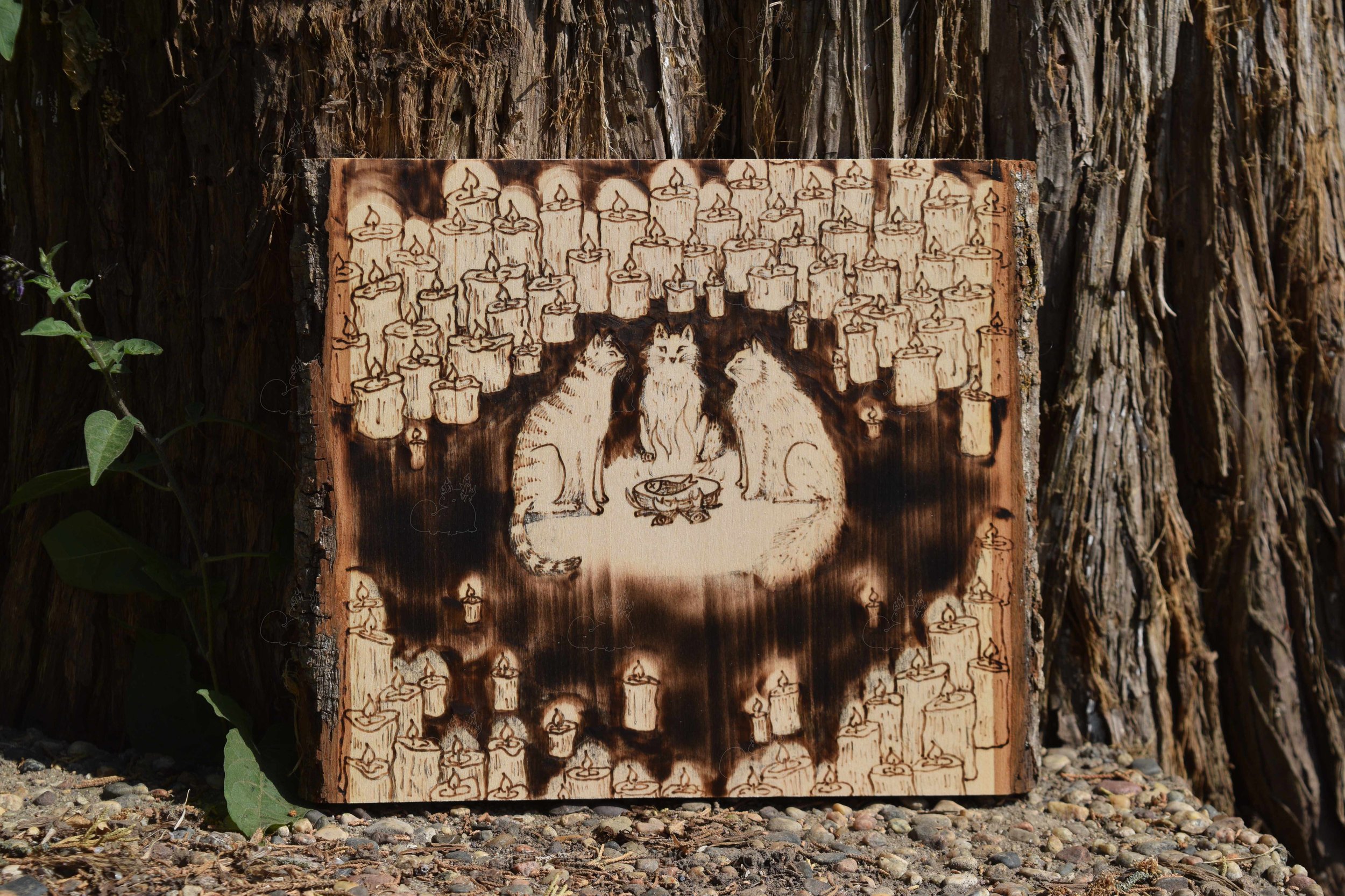 Handmade Wood-burned Art - Candlelit Coven — Hidden Myth Designs