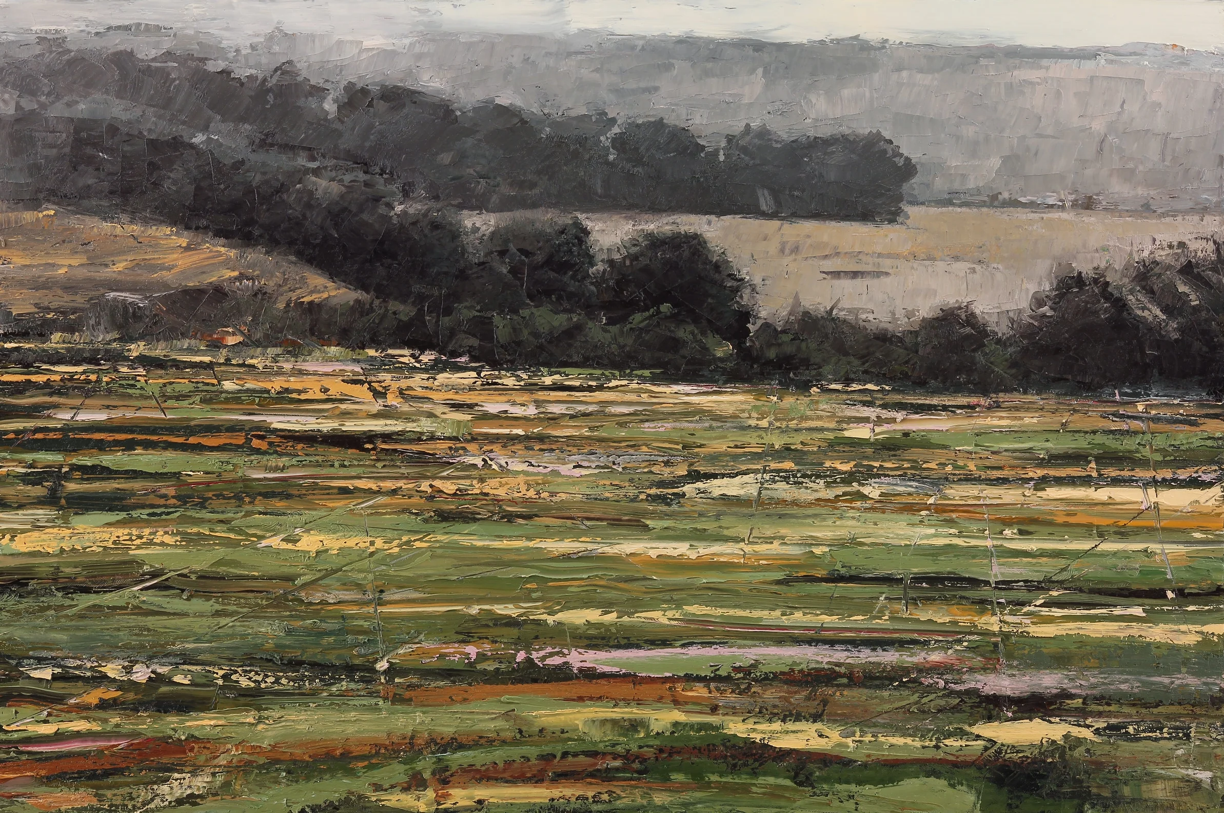   Rolling Greens (Pescadero), O il on panel, 24"x32", 2016 