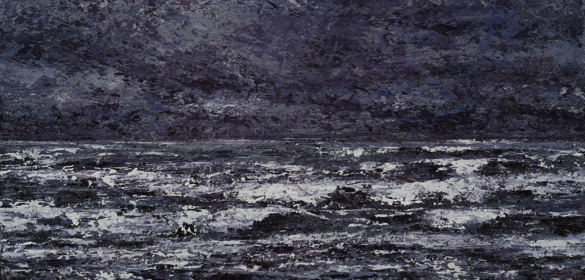   Sea Change , Oil on panel, 12"x24", 2017 