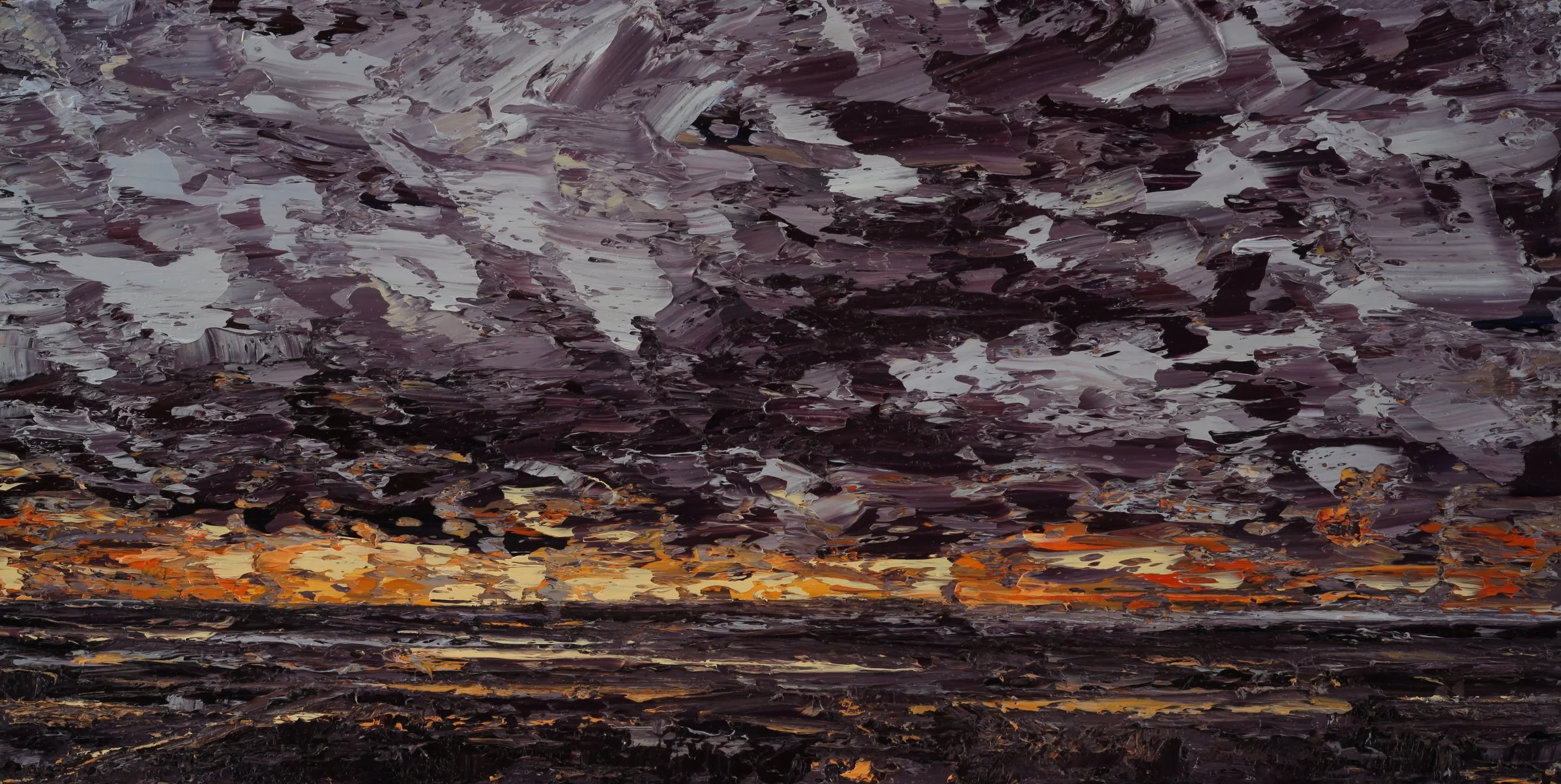   Oakland Hills #3 , Oil on panel, 12"x24", 2017 