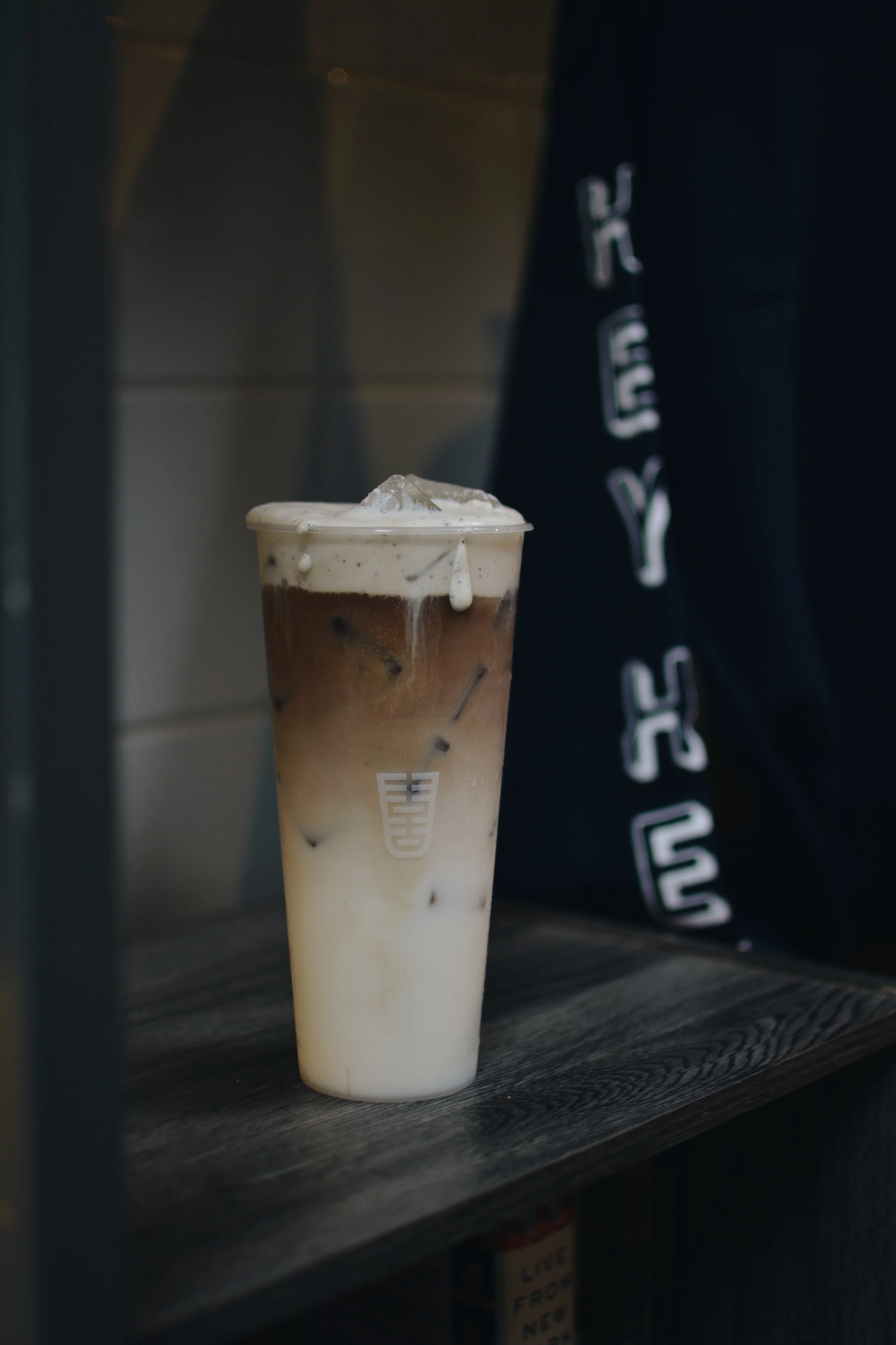 phin drip espresso coffee with black sesame