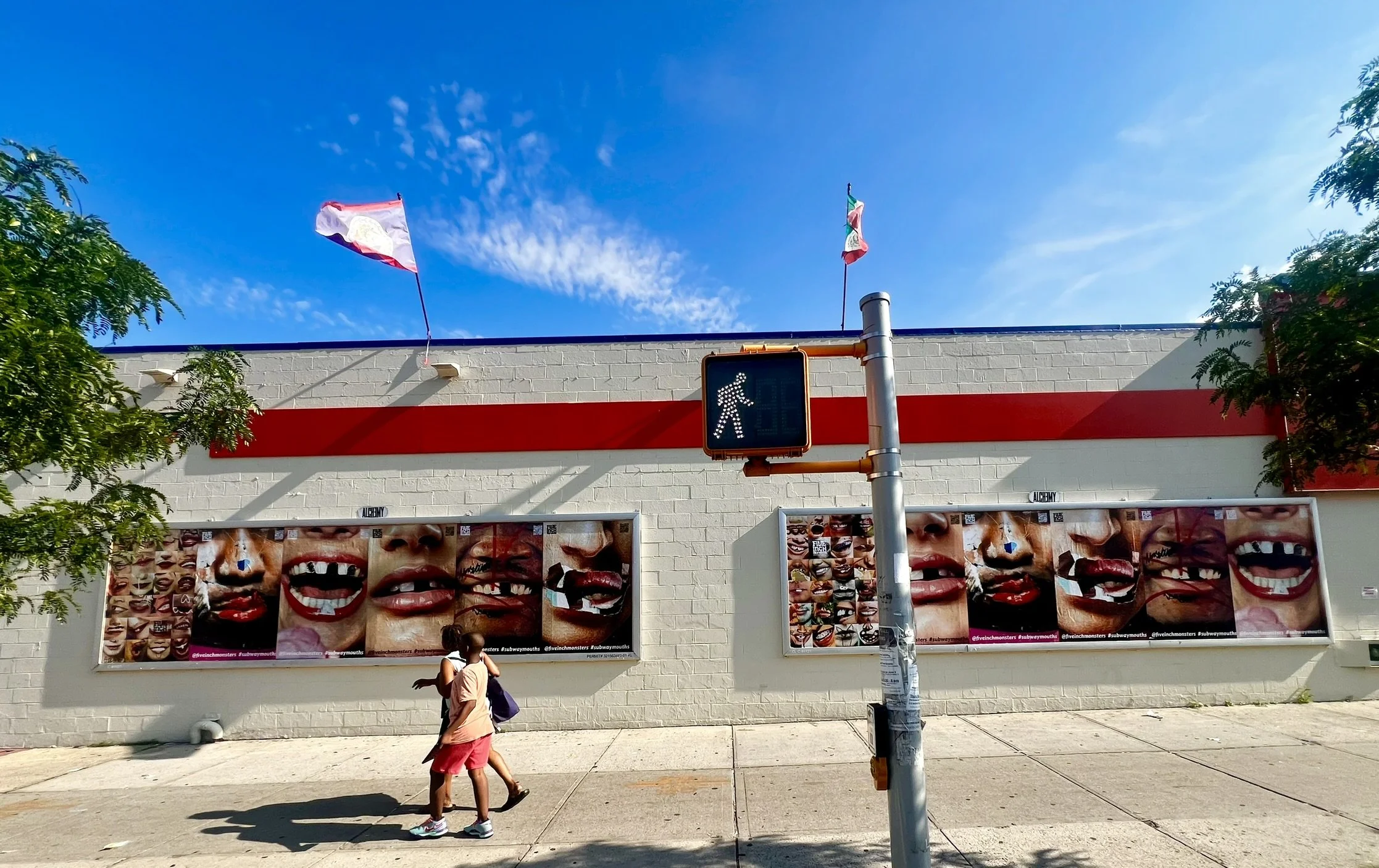 wildposting UNCLE collaboration FIM fiveinchmonsters  at morgan ave L train stop 