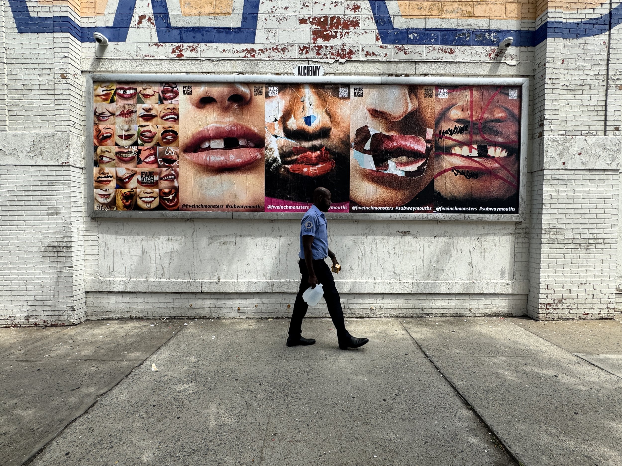 wildposting UNCLE collaboration FIM fiveinchmonsters  at morgan ave L train stop 2