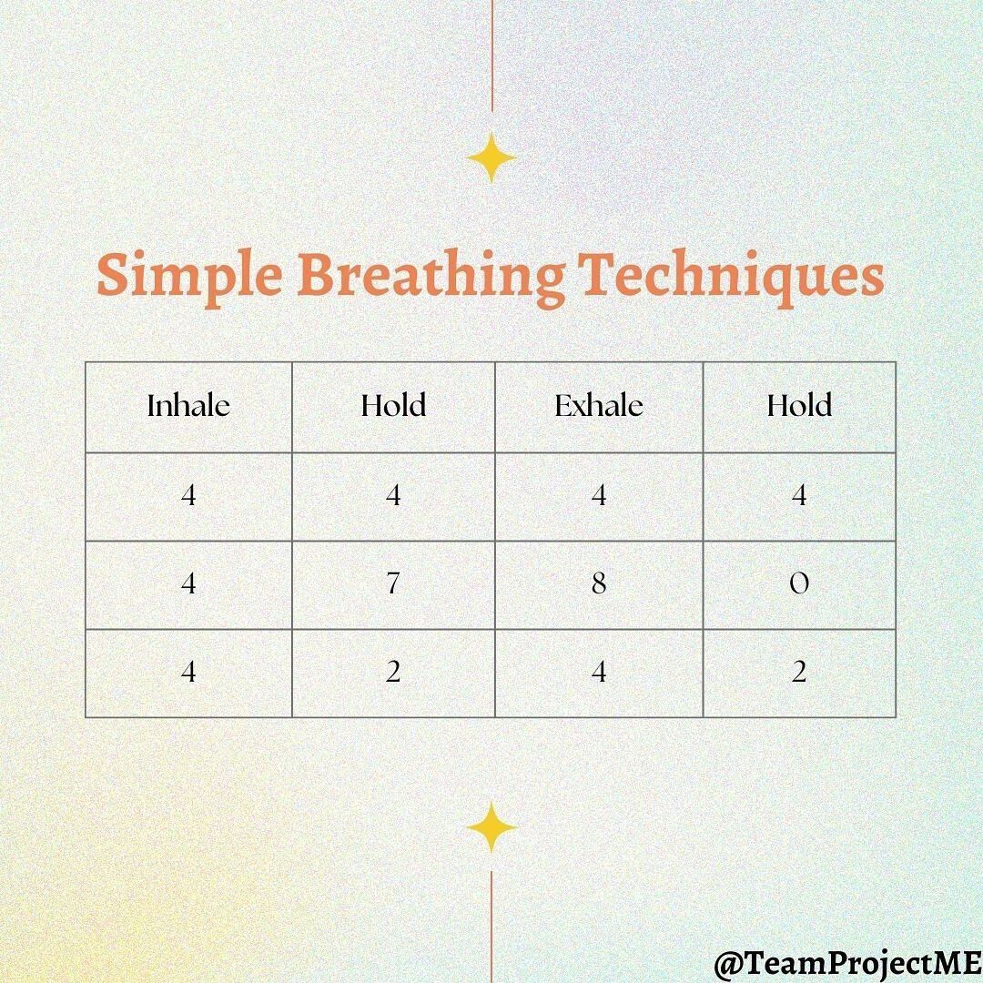 🧘🏻&zwj;♀️Box breathing (4-4-4-4) is a simple technique to help clear and calm your mind and improve your focus.

🧘🏿The 4-7-8 breathing technique is based on&nbsp;pranayama breathing exercises. Pranayama is the ancient yogic practice of controllin