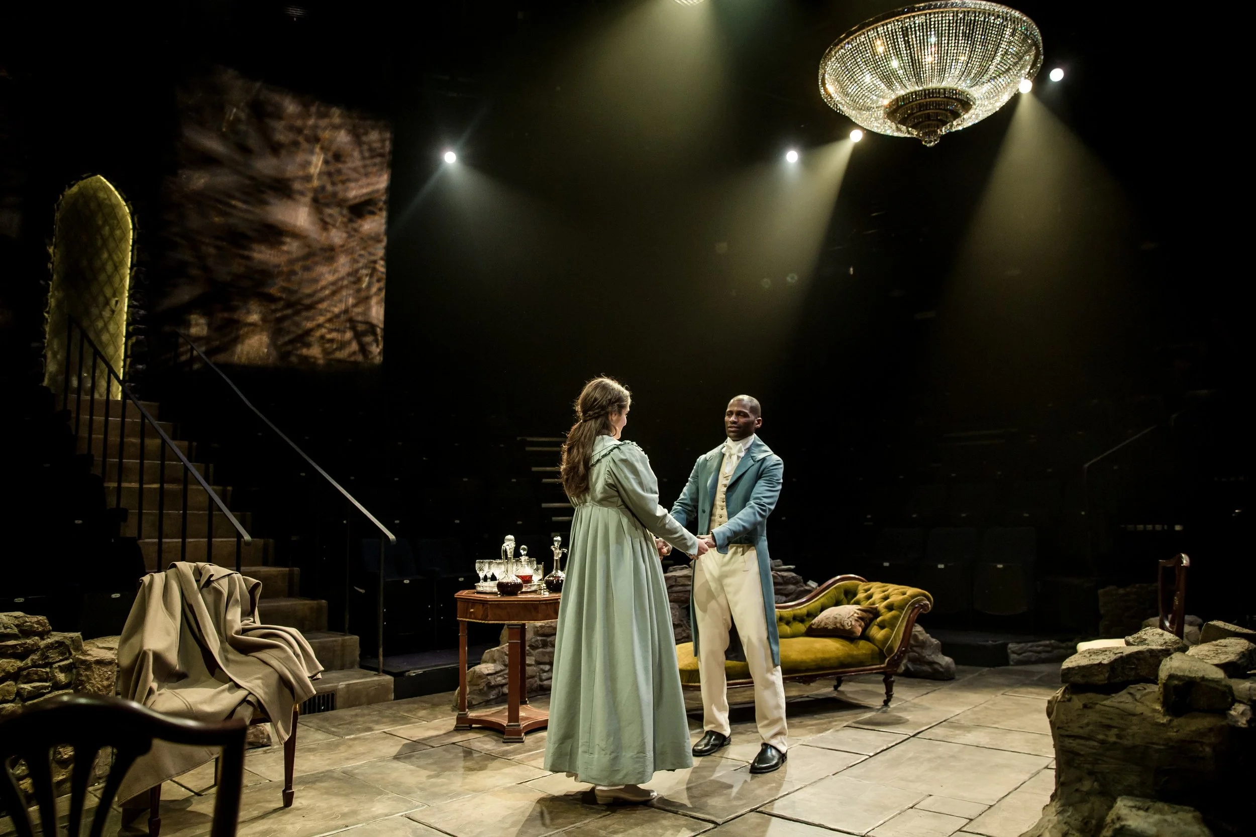 A scene from a stage adaptation of The Tenant of Wildfell Hall , performed at the York Theatre Royal in 2017.