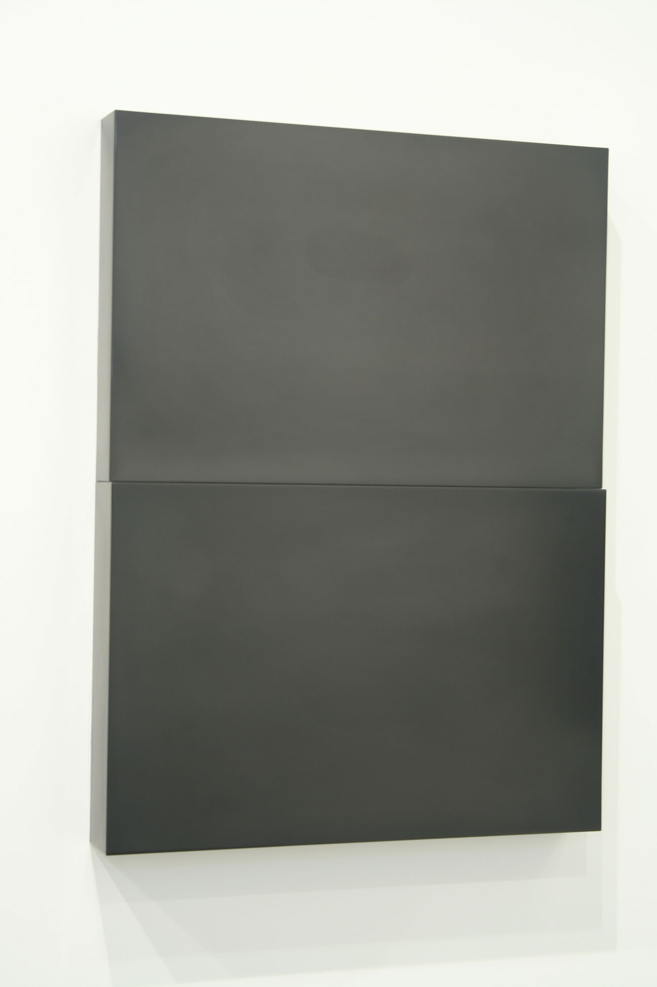   Diptych, no. 1, 2010 (detail view of sculpture)  Solid graphite,&nbsp;30” x 22” x 3” 