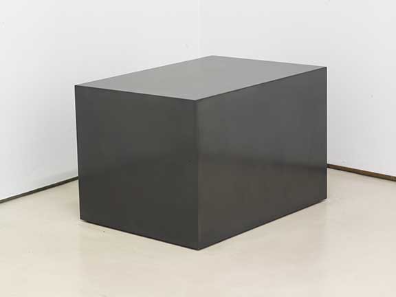   Tilted Rectilinear Solid, 2008  Solid graphite,&nbsp;14.5” x 22.5” x 15.5” 