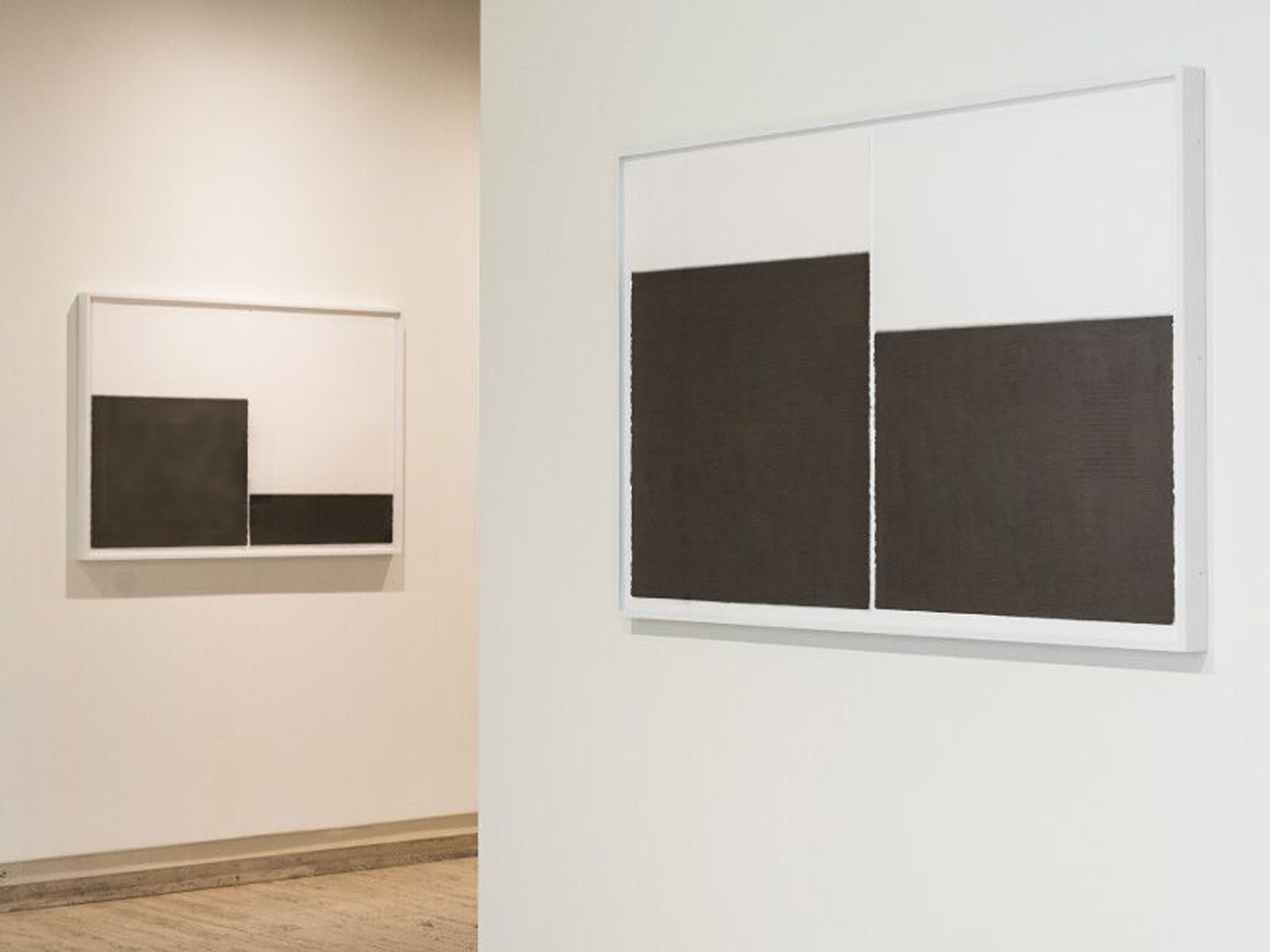   Unfolding Center no.5, 2016 (right)  Graphite pencil on paper,&nbsp;30” x 44” (paper size)  Photo: Courtesy of Sheldon Museum of Art 