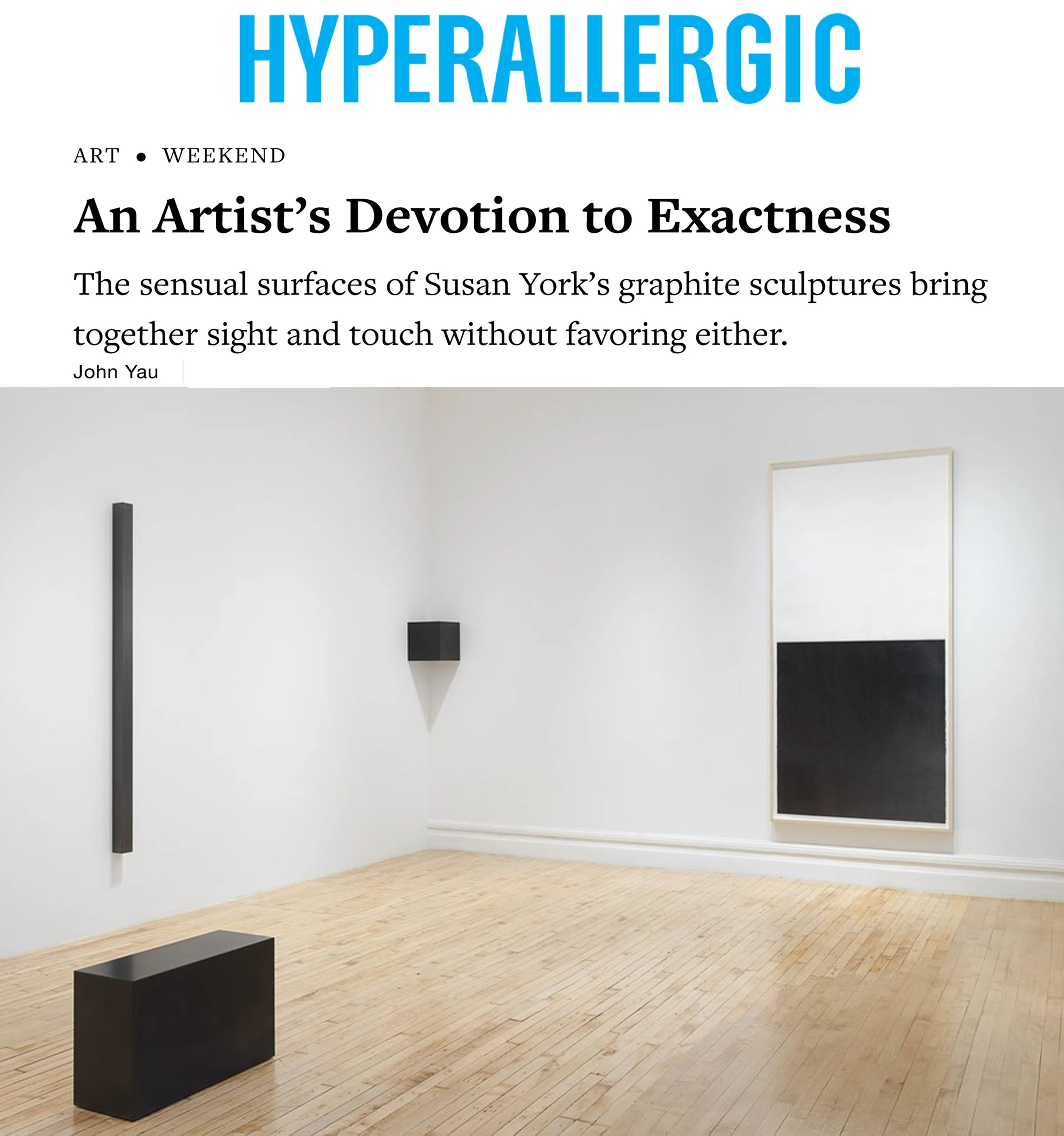 Hyperallergic An Artist's Devotion to Exactness By John Yau January 20, 2018