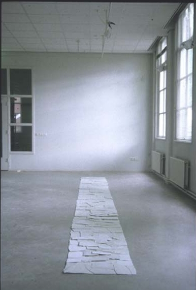   Perceived as a Rectangle, s’Hertogenbosch, NL, 1997  Porcelain,&nbsp;20’ x 2’, 6m x .5m 