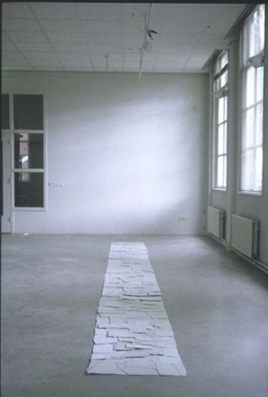 Perceived as a Rectangle, s’Hertogenbosch, NL, 1997 Porcelain, 20’ x 2’, 6m x .5m