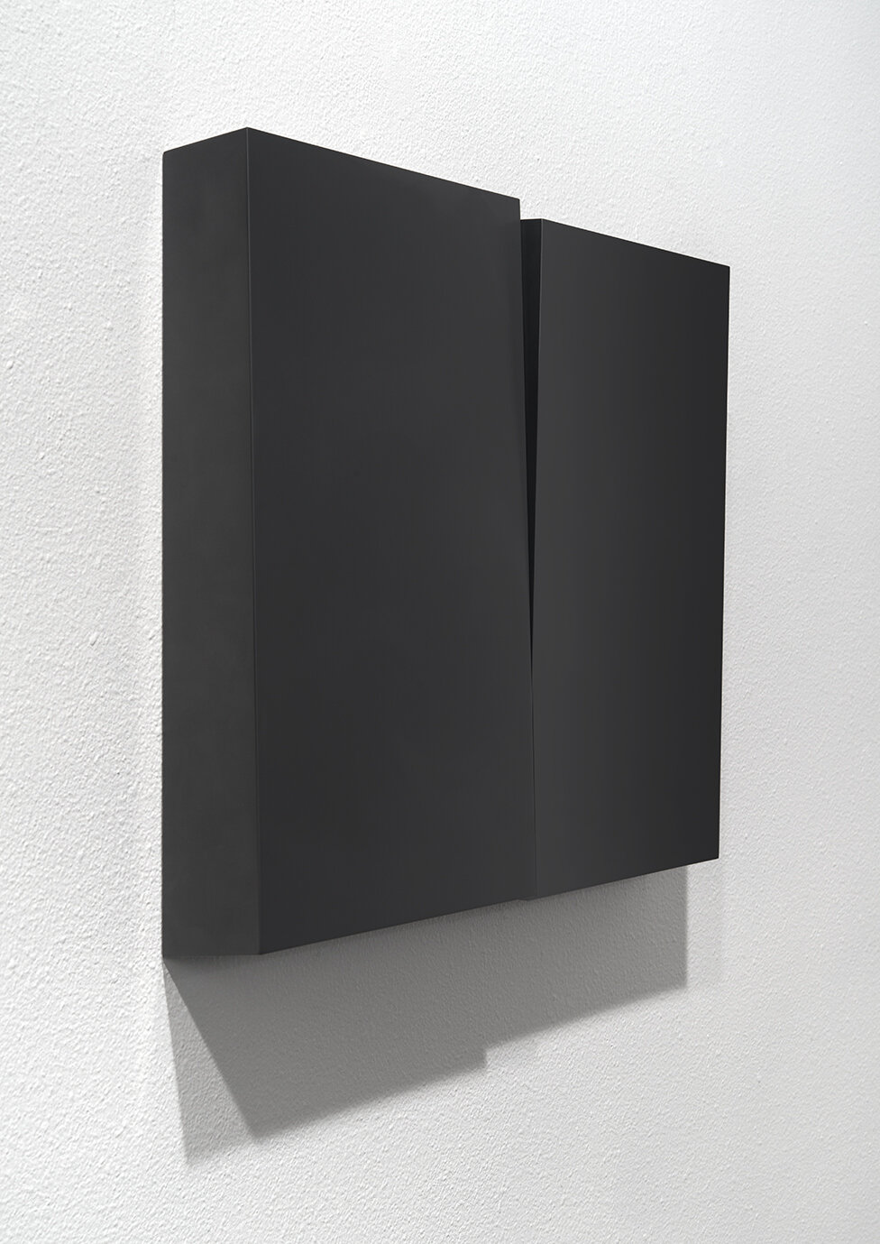   Wedge Diptych no. 1,  2018  solid graphite, 15.5” x 19.5” x 2.5” 