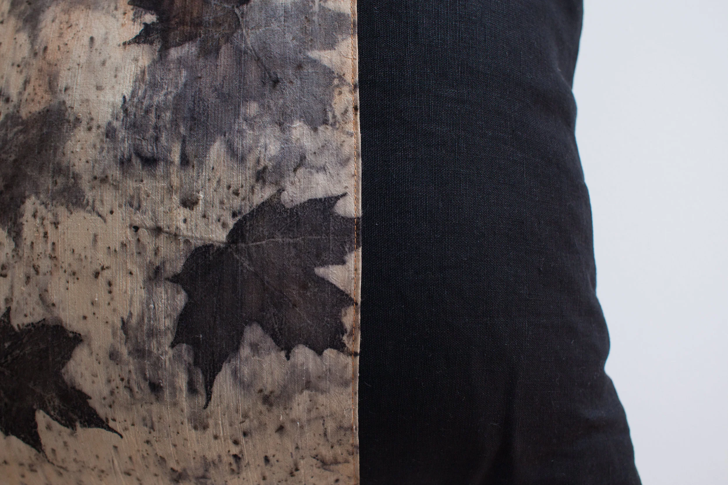 Linen Pillow with Eco Dyed Silk