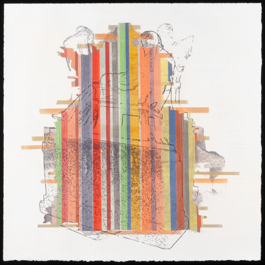 Untitled (Marshall) , 2013, acrylic and ink on paper, 18 x 18 inches