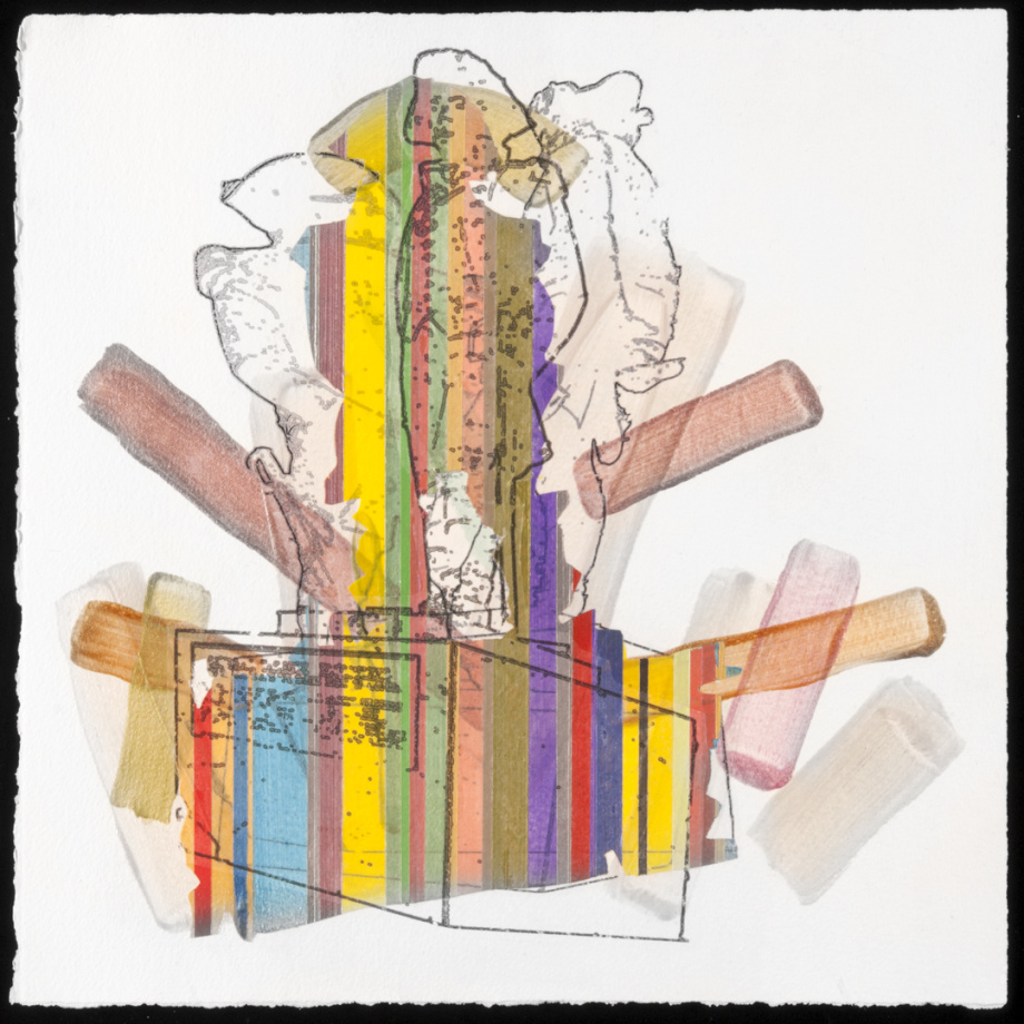 Untitled (Kosciuszko) , 2013, acrylic and ink on paper, 14 x 14 inches