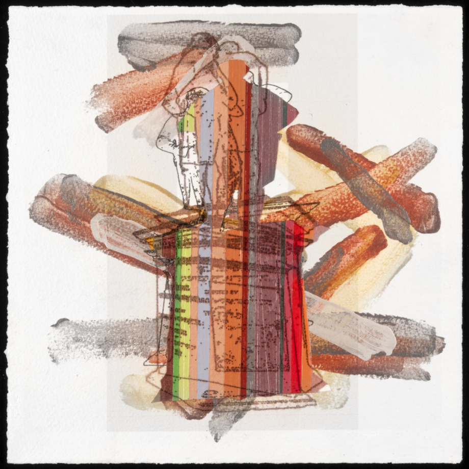 Untitled (Girard) , 2013, acrylic and ink on paper, 10 x 10 inches