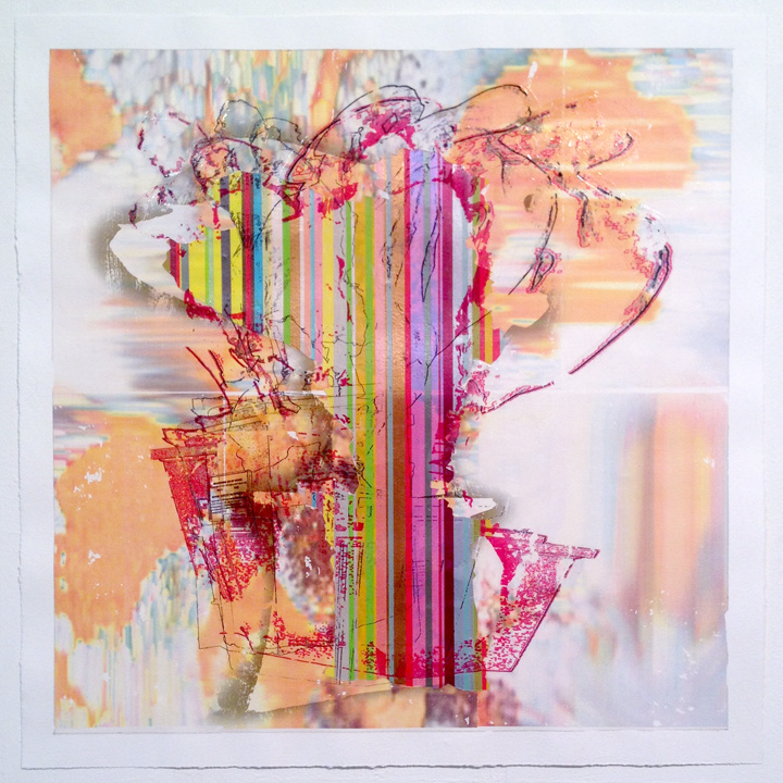 Untitled (Miranda) , acrylic & ink on paper, 20 x 20 inches