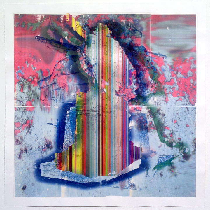 Untitled (Von Steuben) , acrylic & ink on paper, 20 x 20 inches