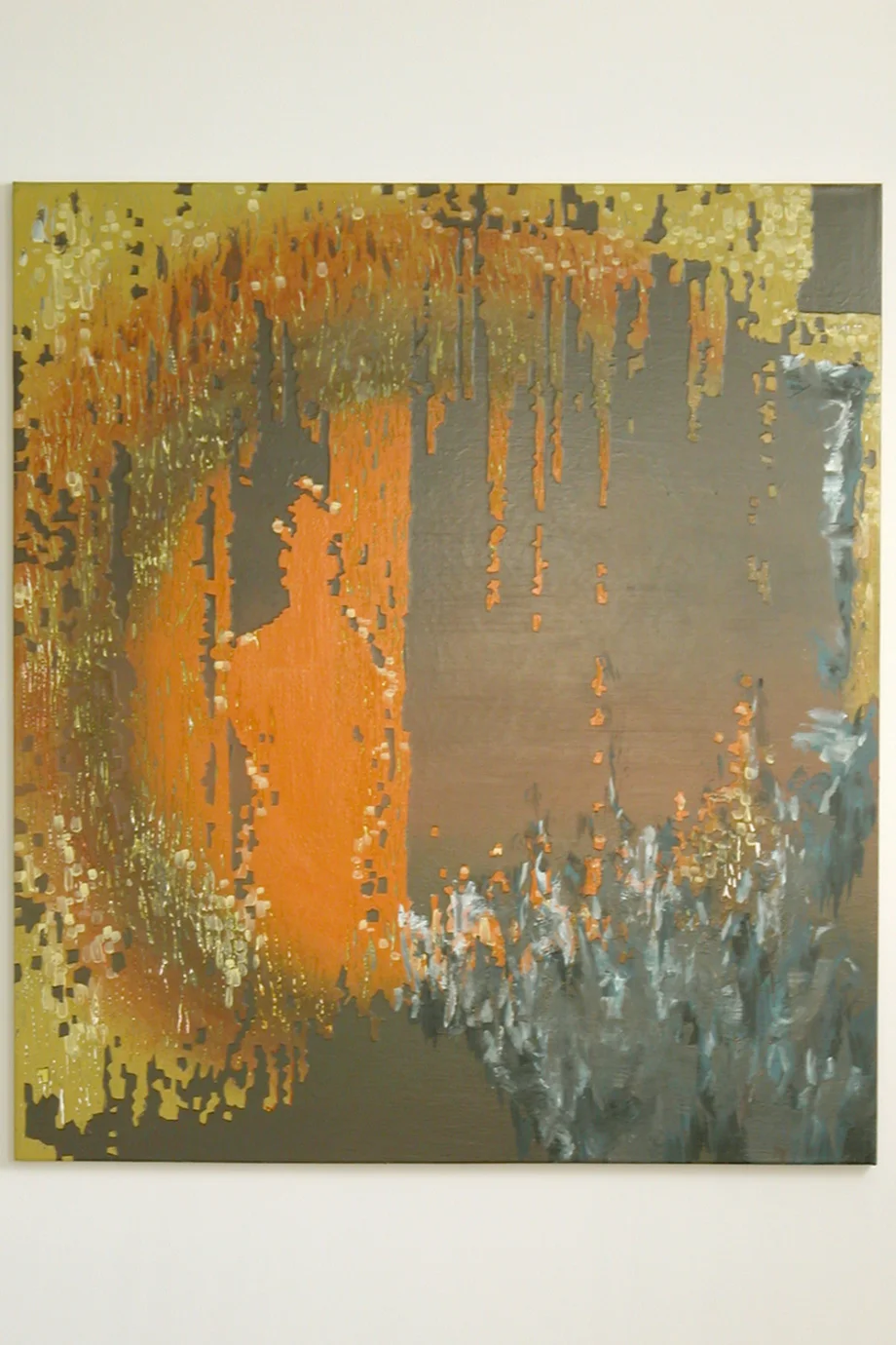   Untitled (Focal Point) , 2004, acrylic &amp; oil on canvas, 54 x 48 inches 