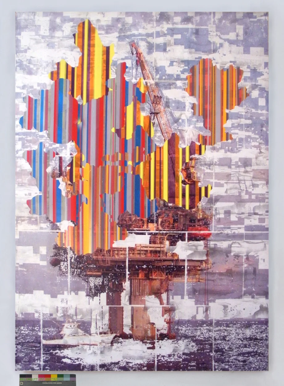 Untitled (Petrobras 36) , 2010, acrylic & ink on canvas, 54 x 36 inches