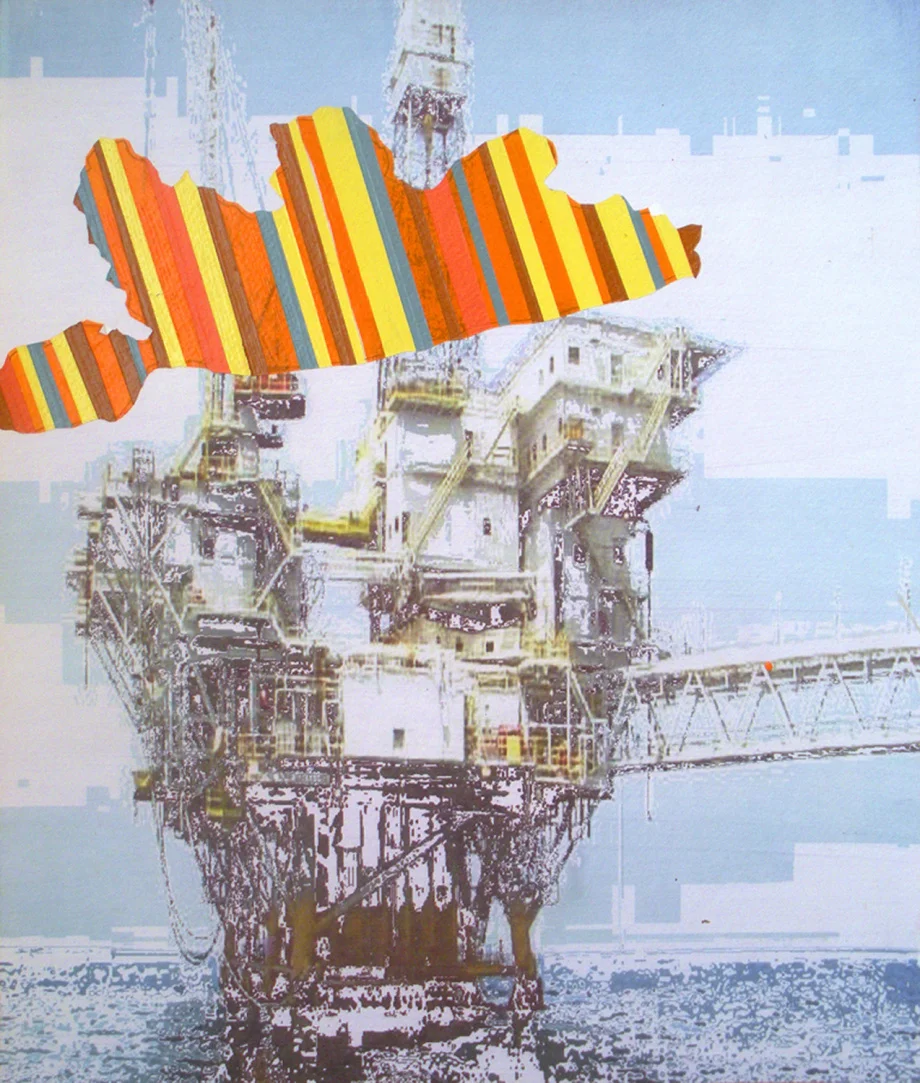 Untitled (West Gamma) , 2009, acrylic & ink on paper, 15.5 x 12.5 inches