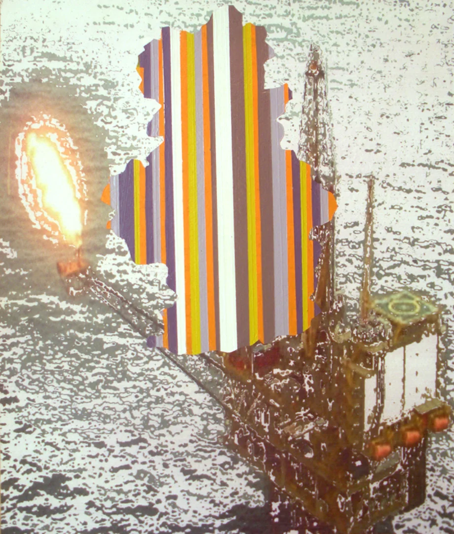 Untitled (Steelhead Platform) , 2009, acrylic & ink on paper, 15.5 x 12.5 inches