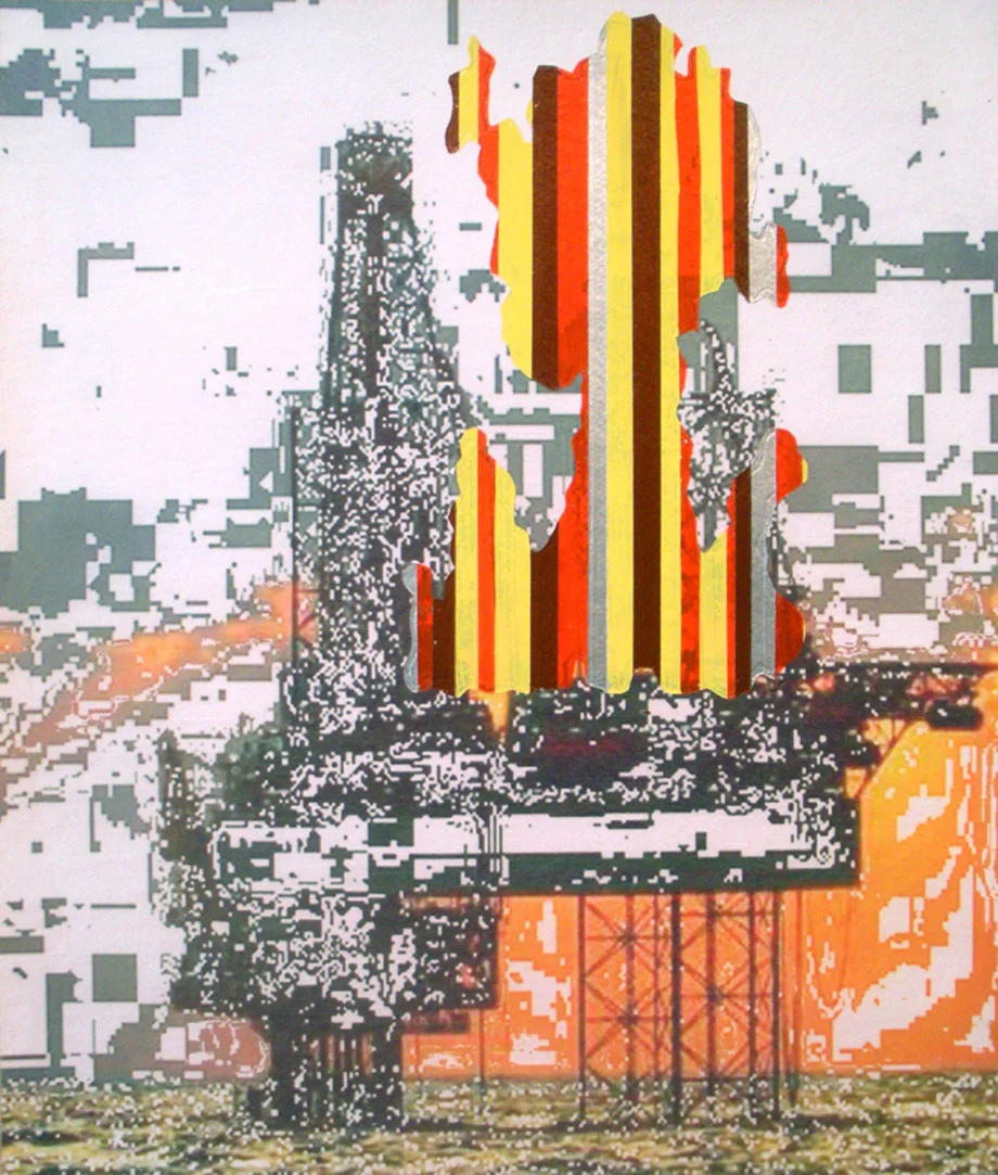 Untitled (Anadarko) , 2009, acrylic & ink on paper, 15.5 x 12.5 inches