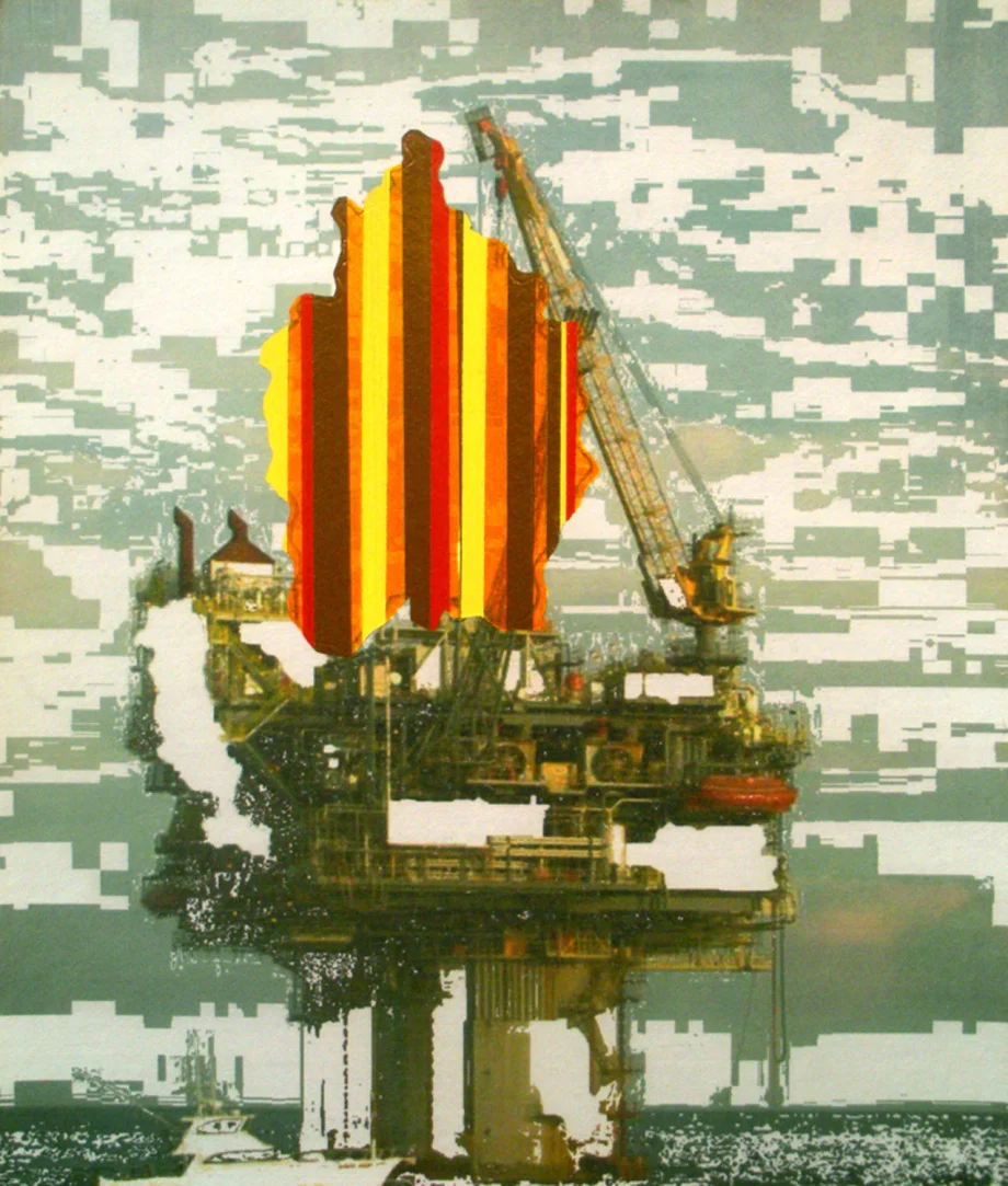 Untitled (Bullwinkle Platform) , 2009, acrylic & ink on paper, 15.5 x 12.5 inches