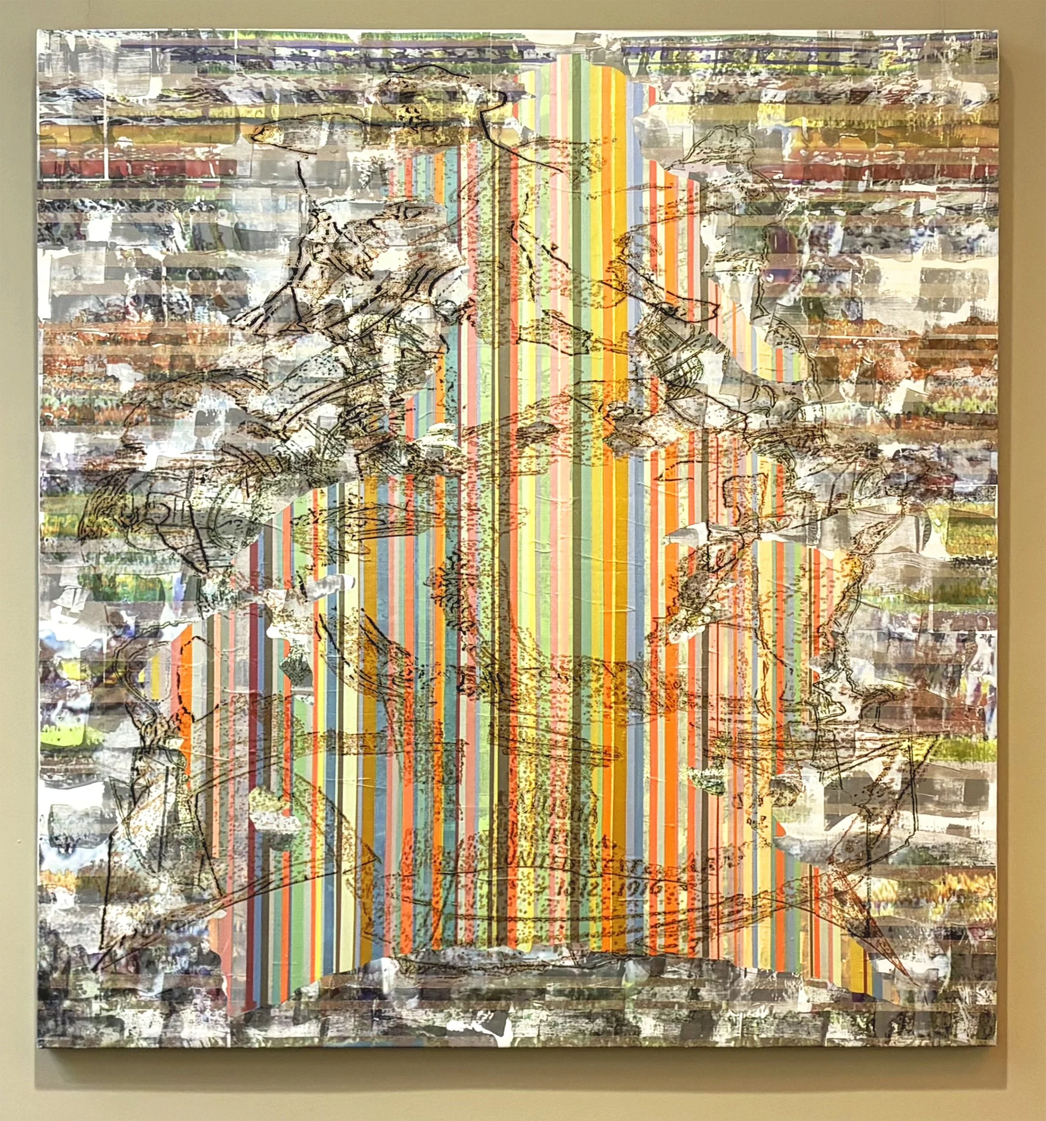  Untitled (Galusha Pennypacker)   2013  Acrylic &amp; Ink on Canvas  70 x 60 inches 