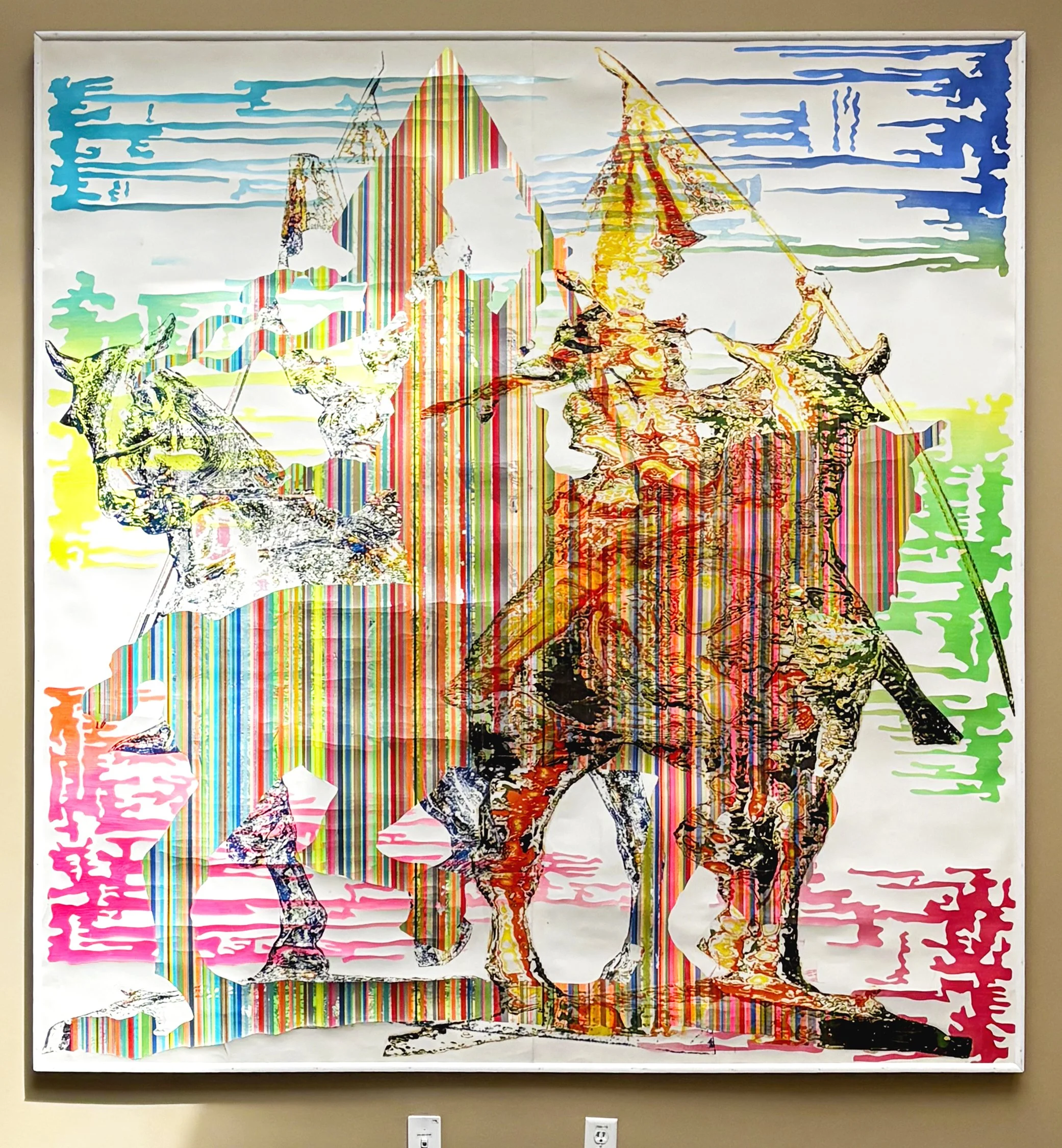   Untitled (Joan of Arc II)   2016  Acrylic &amp; Ink on Paper  90 x 90 inches 