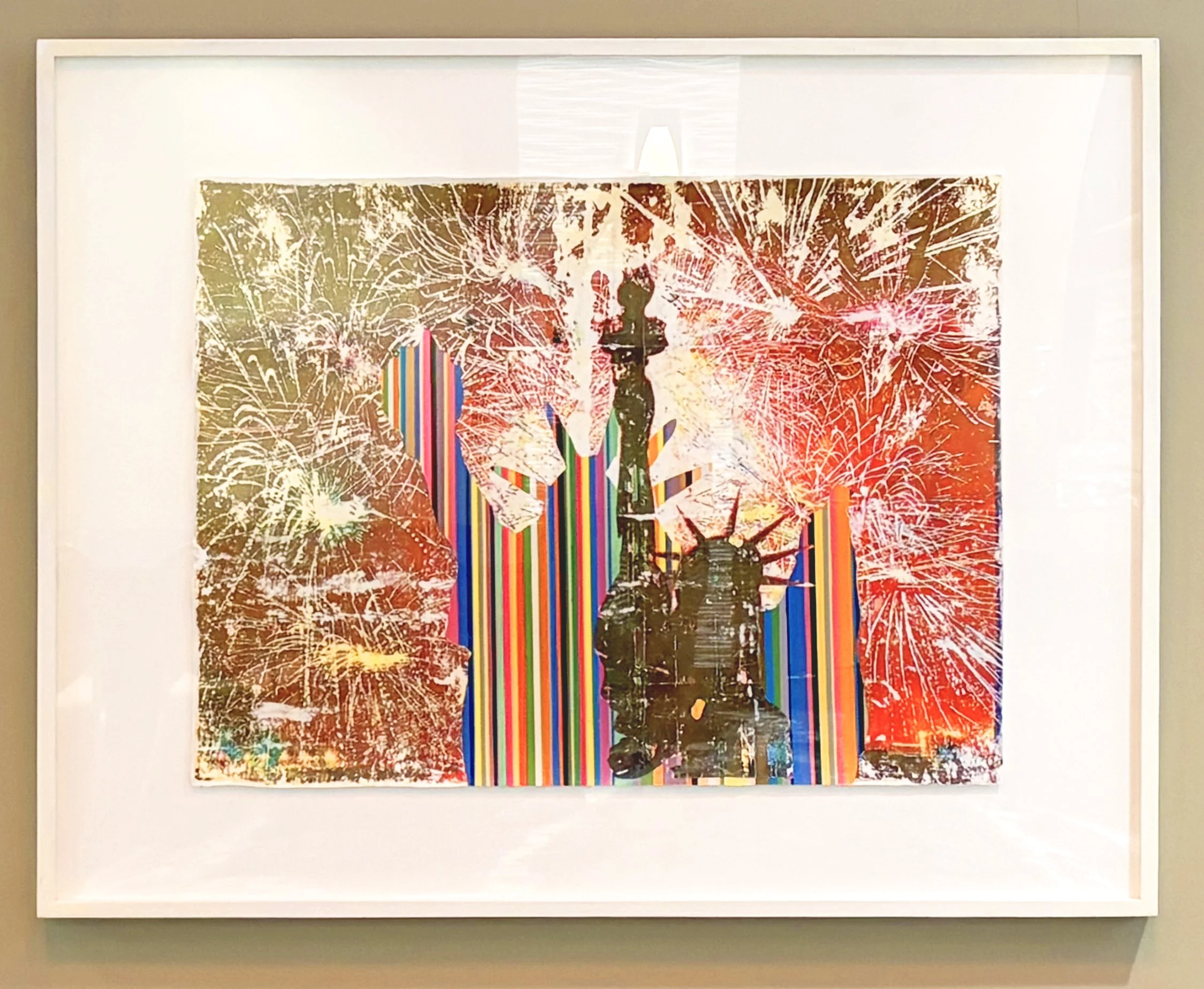  Untitled (Liberty)   2024  Acrylic &amp; Ink on Paper  27 x 36 inches 