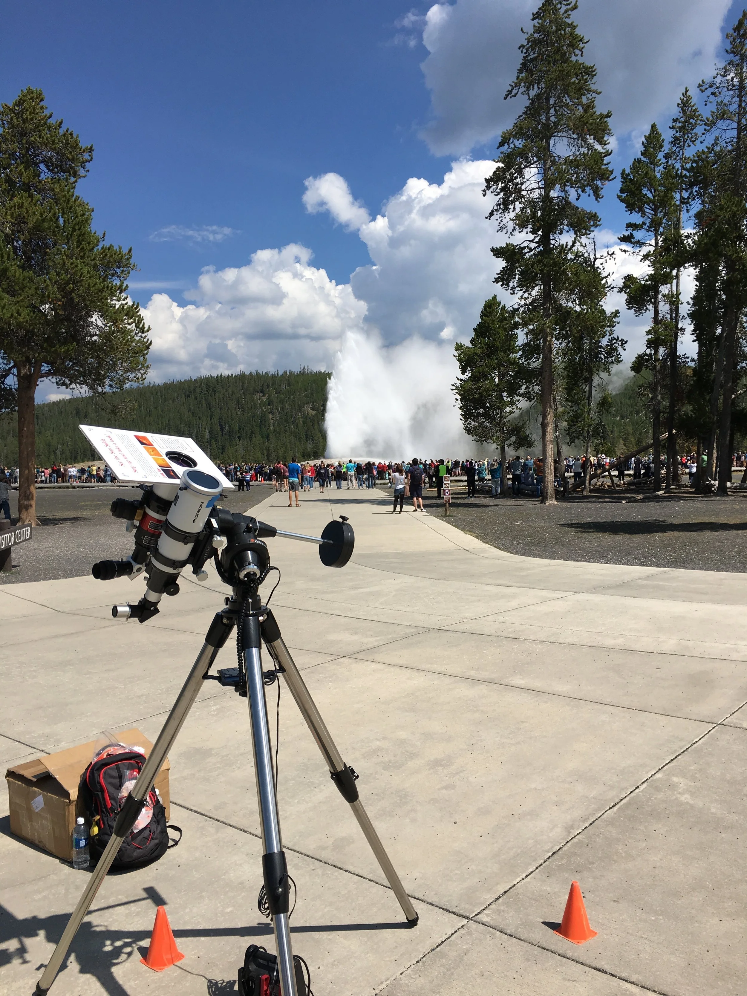 At Old Faithful.