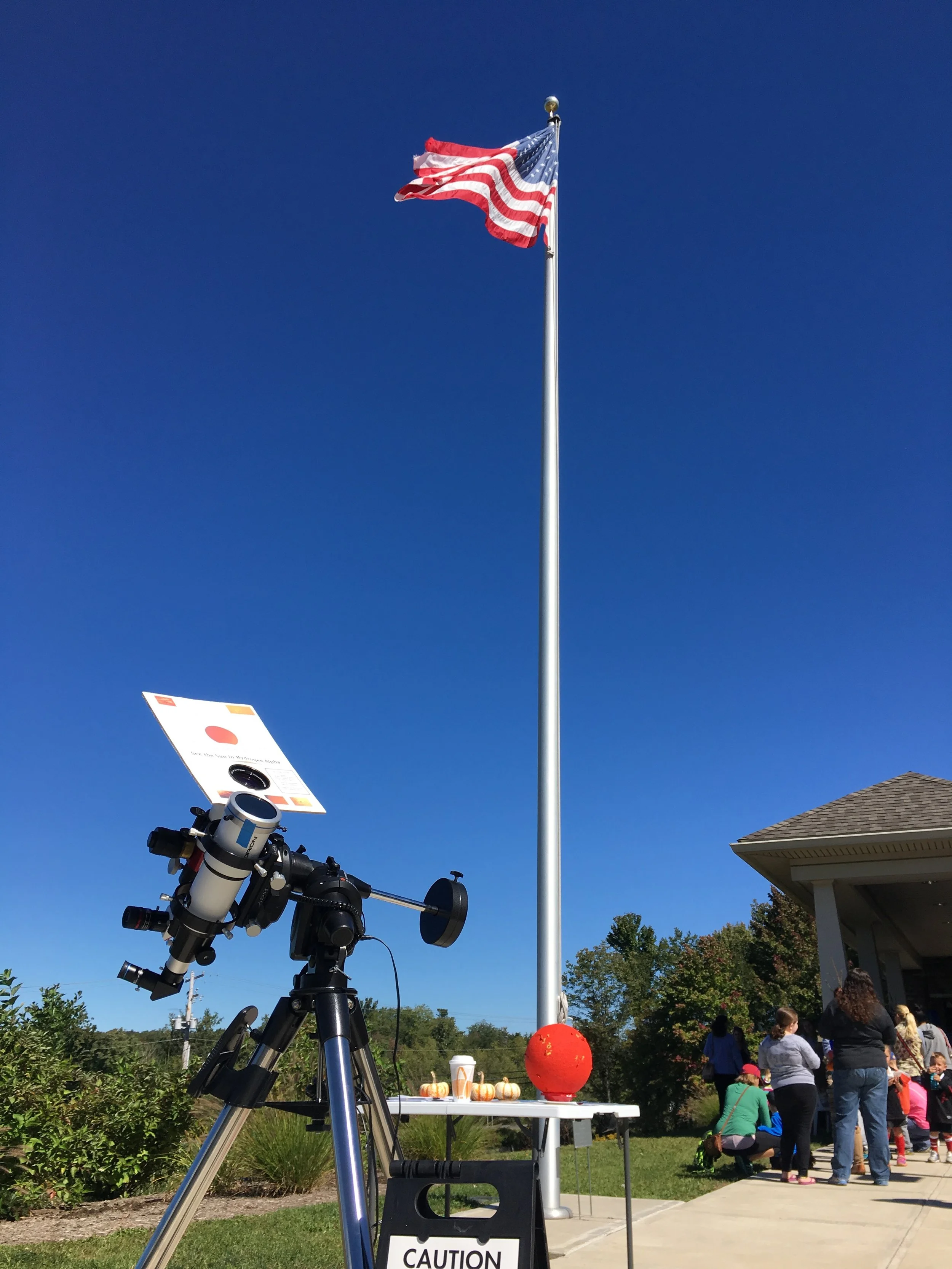 At the library solar viewing.
