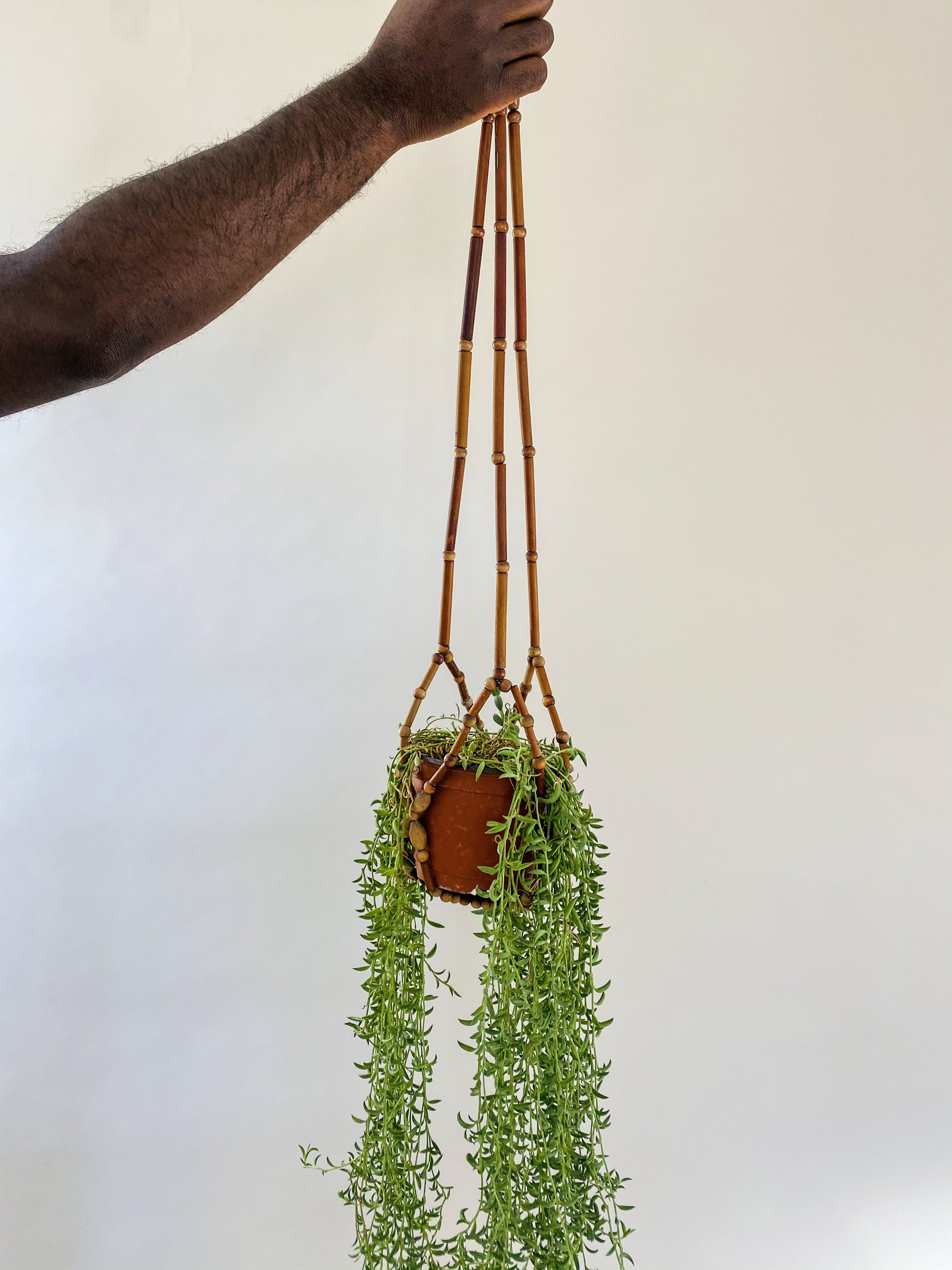 70s Beaded Plant Hanger