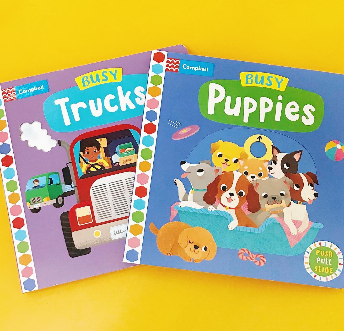 I&rsquo;m so proud and excited to share my new books &lsquo;Busy Trucks&rsquo; and &lsquo;Busy Puppies&rsquo;! 🚚🐶

Many thanks to the brilliant team at @campbell_books 

I LOVE how these titles have turned out!🥰

#mybook #illustration #childrensil