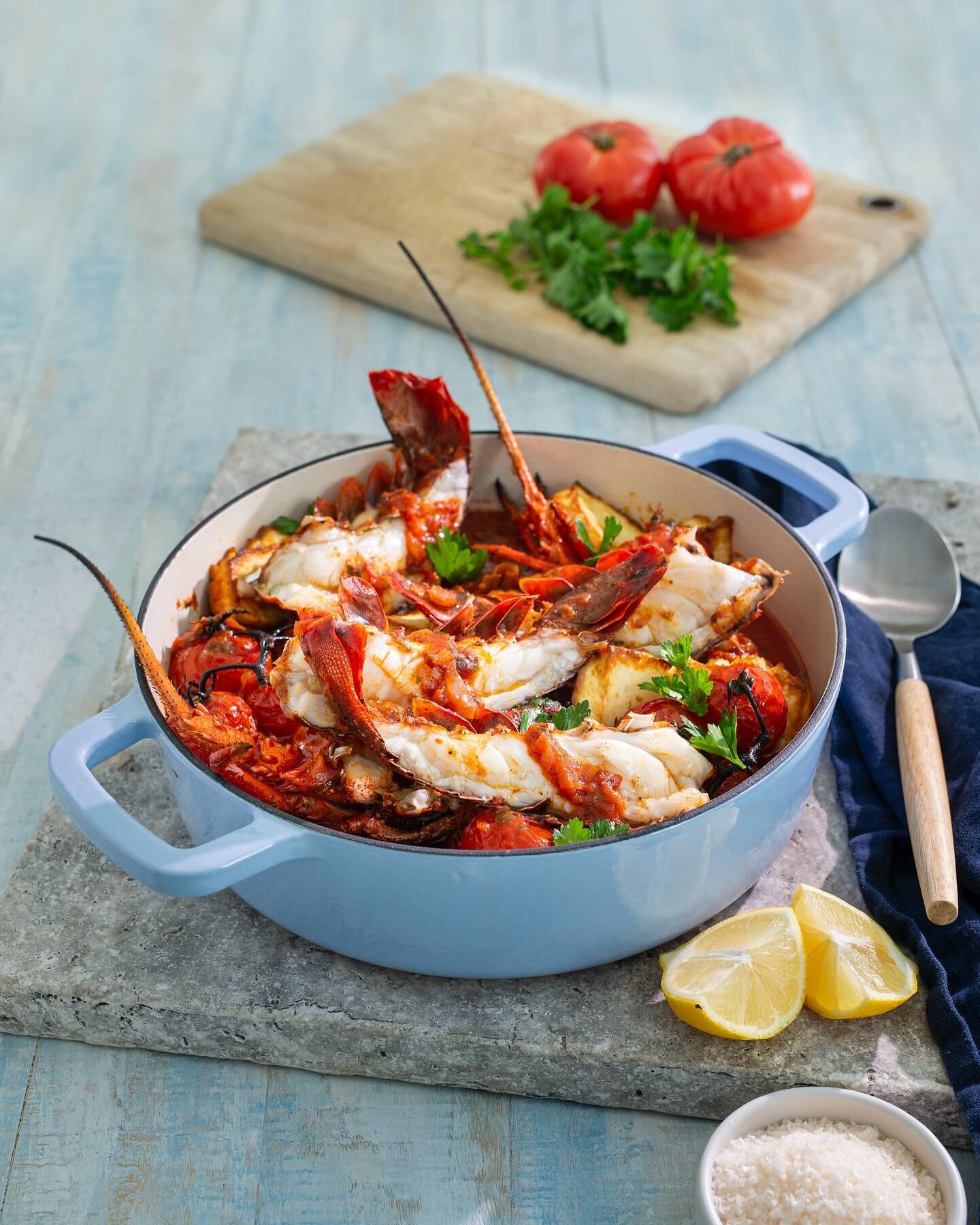 When it&rsquo;s this good you&rsquo;ve got to catch all the angles. Western Rock Lobster Saganaki! Developed for @westernrocklobster and styled by me.. Shot with the lovely Mr @craigkinderfood 😊
Head to the @westernrocklobster feed for the recipe x 