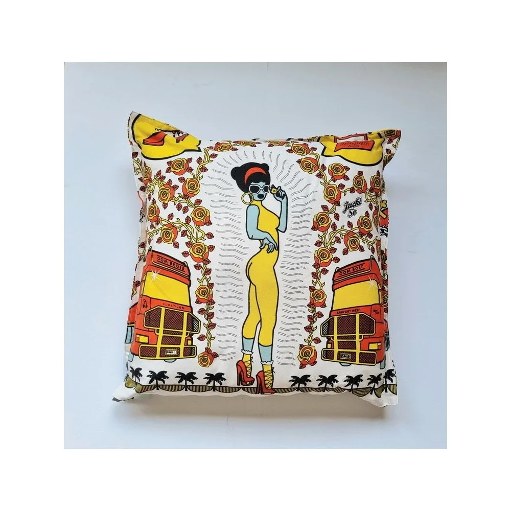 White Cheeky Girl Pillow