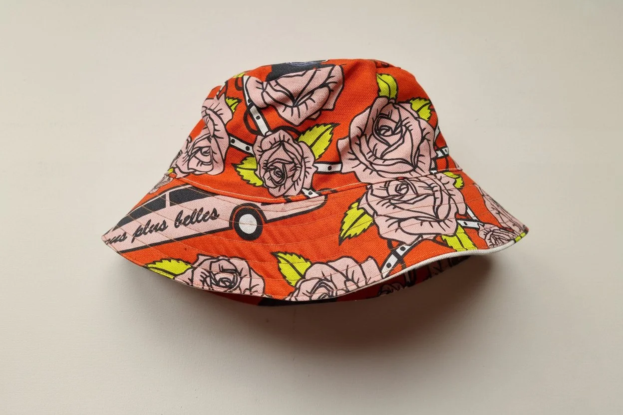 Vintage Roses Orange Hat